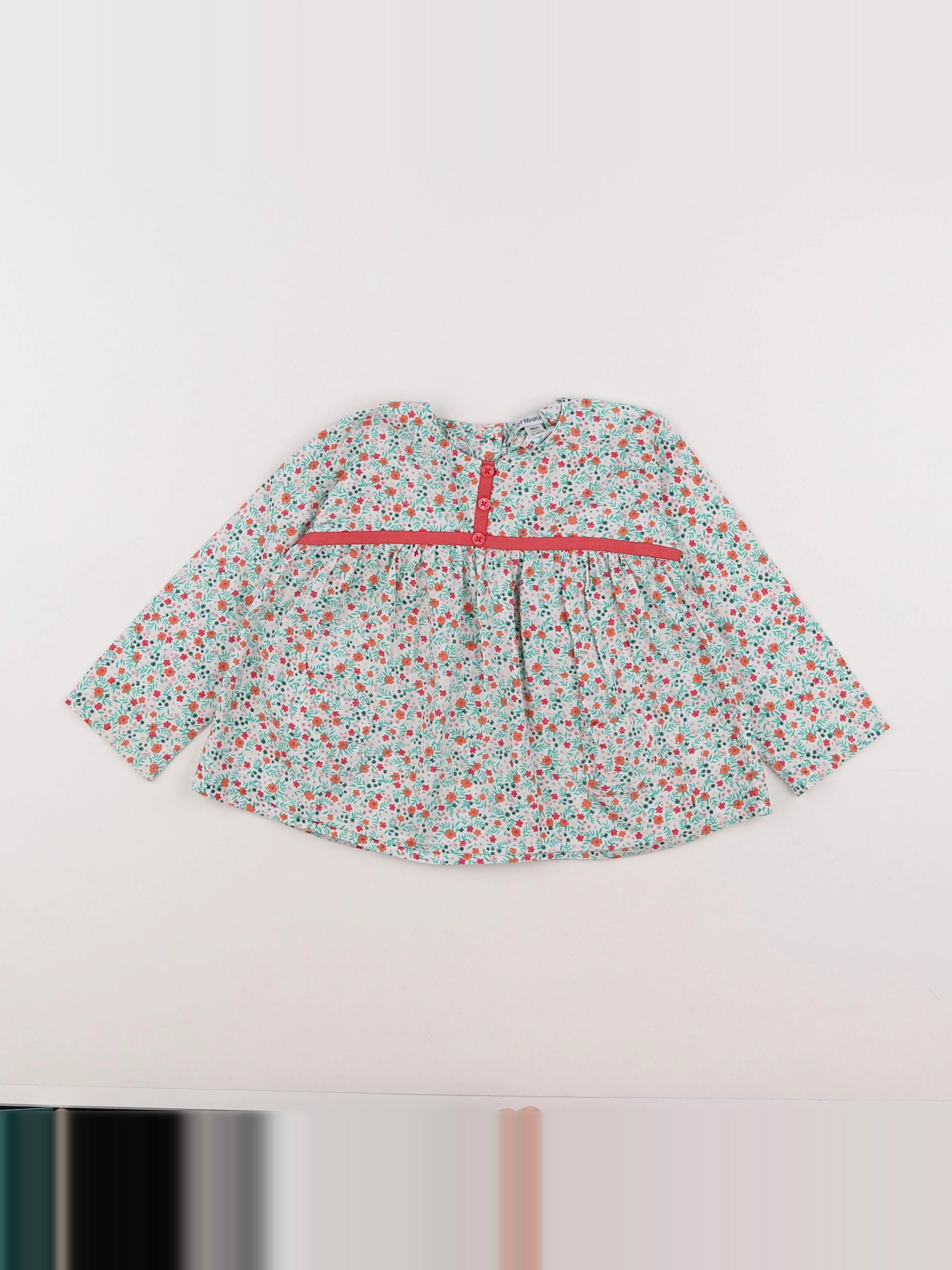 Vertbaudet - blouse vert - 2 ans