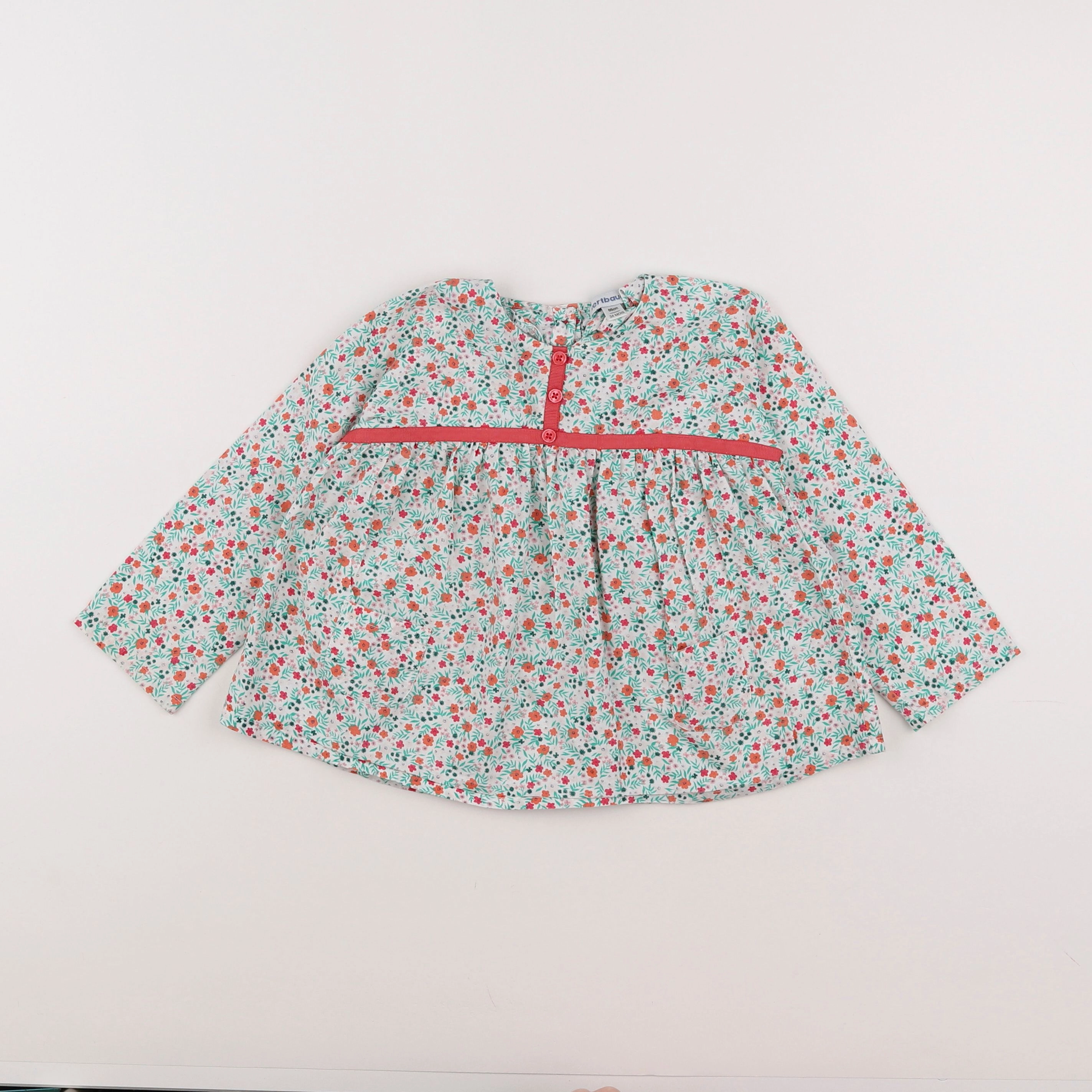 Vertbaudet - blouse vert - 2 ans