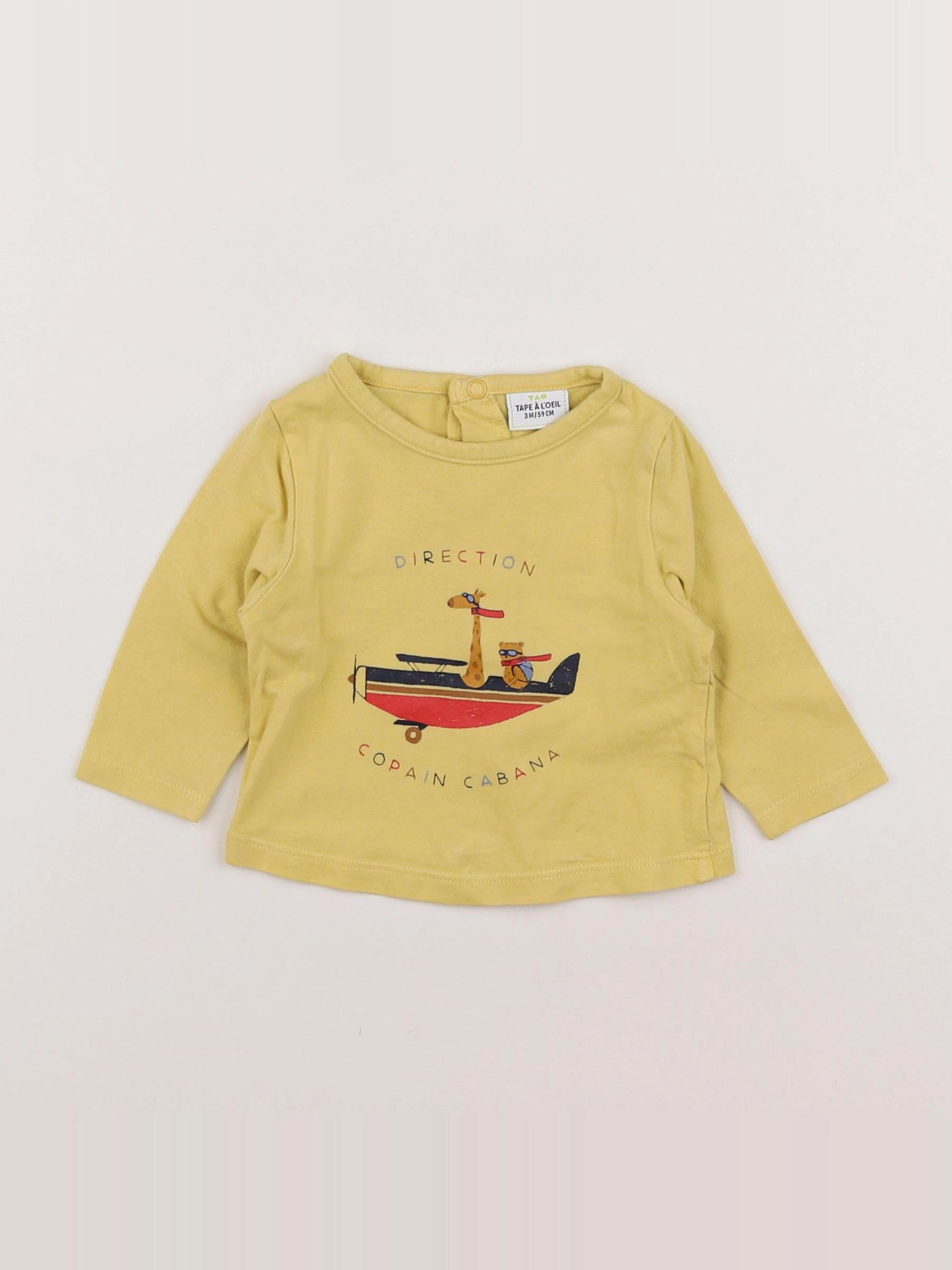 Tape à l'oeil - tee-shirt jaune - 3 mois