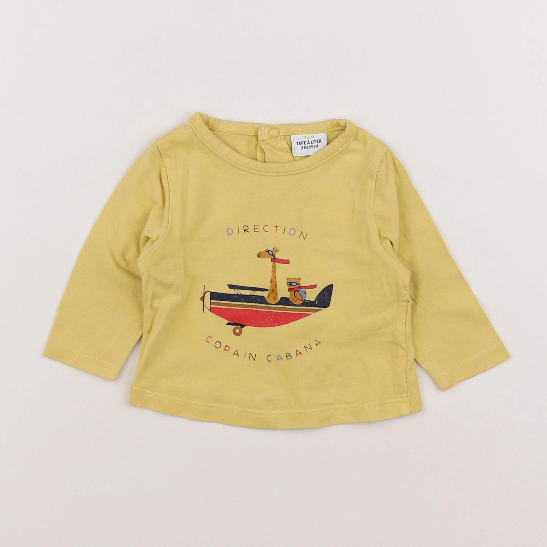 Tape à l'oeil - tee-shirt jaune - 3 mois