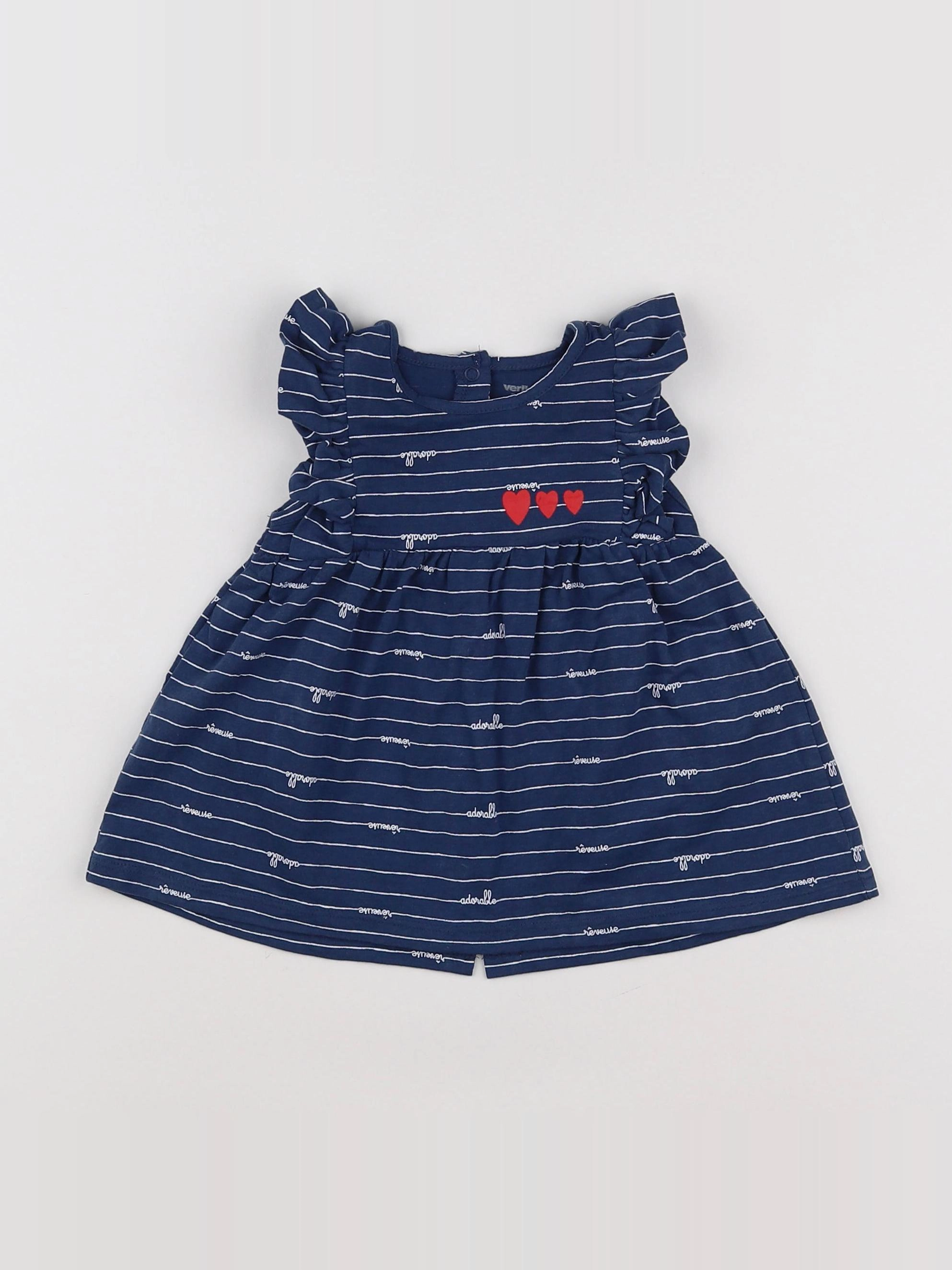 Vertbaudet - robe bleu - 3 mois