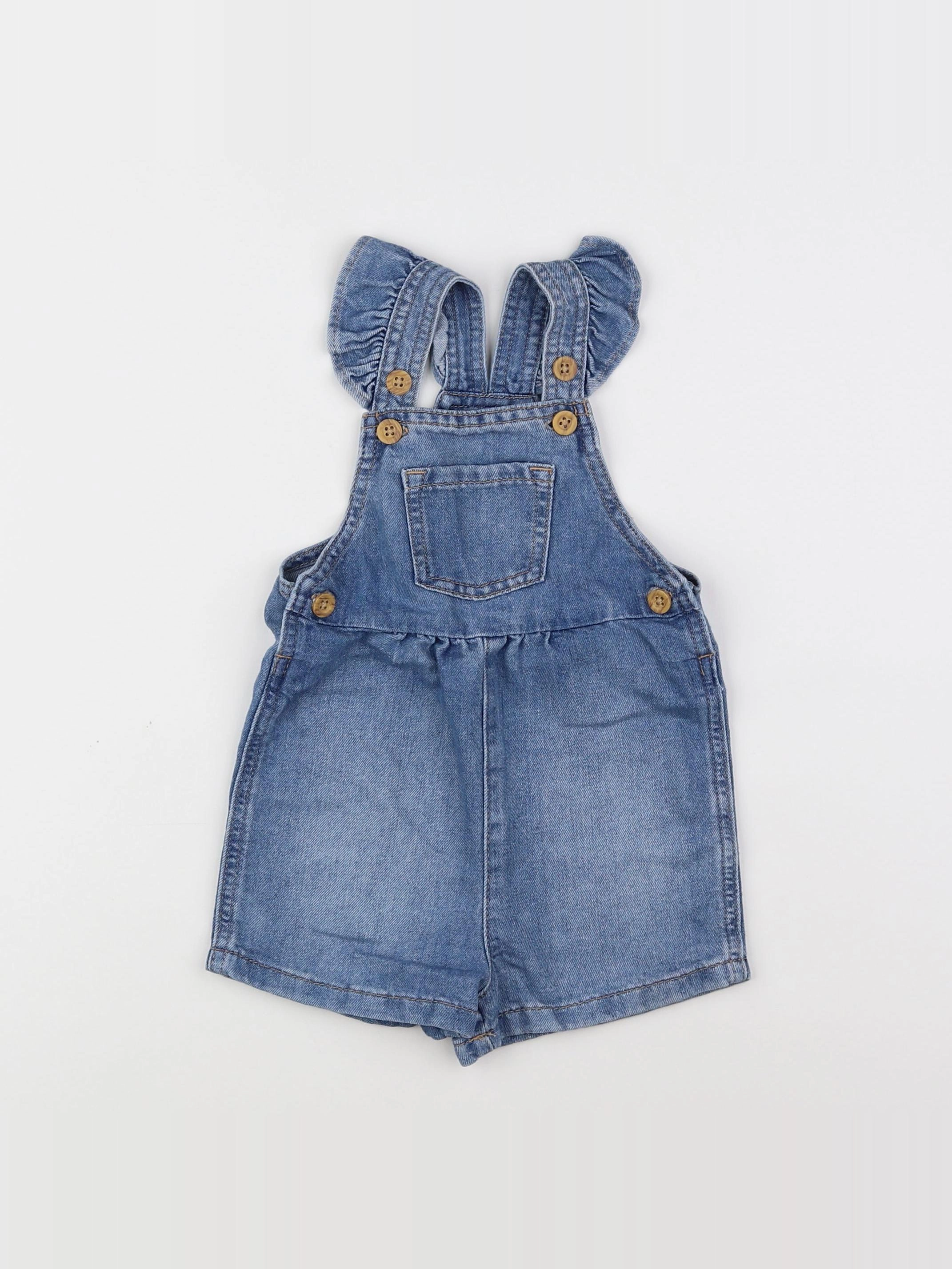 H&M - salopette bleu - 6/9 mois