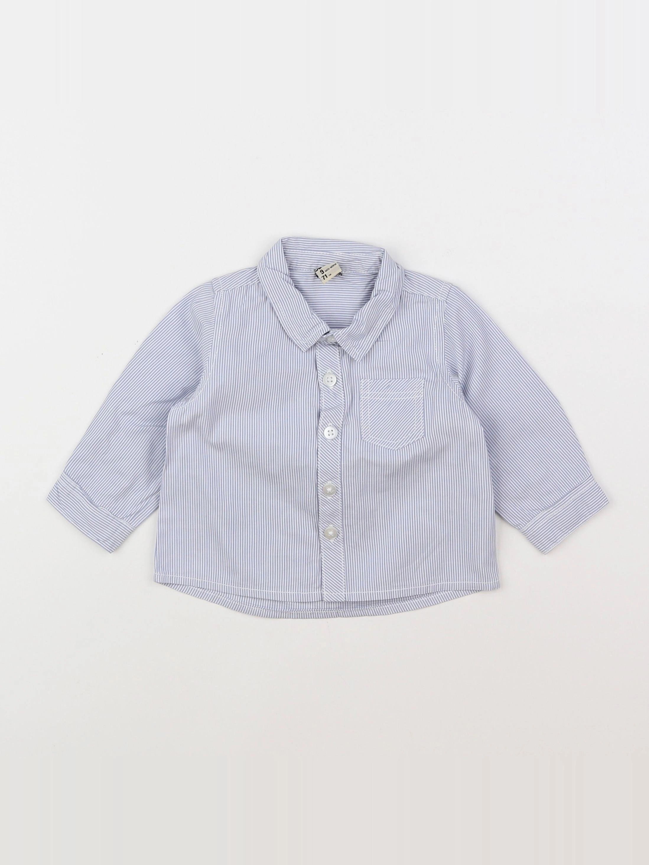 Tape à l'oeil - chemise bleu - 9 mois