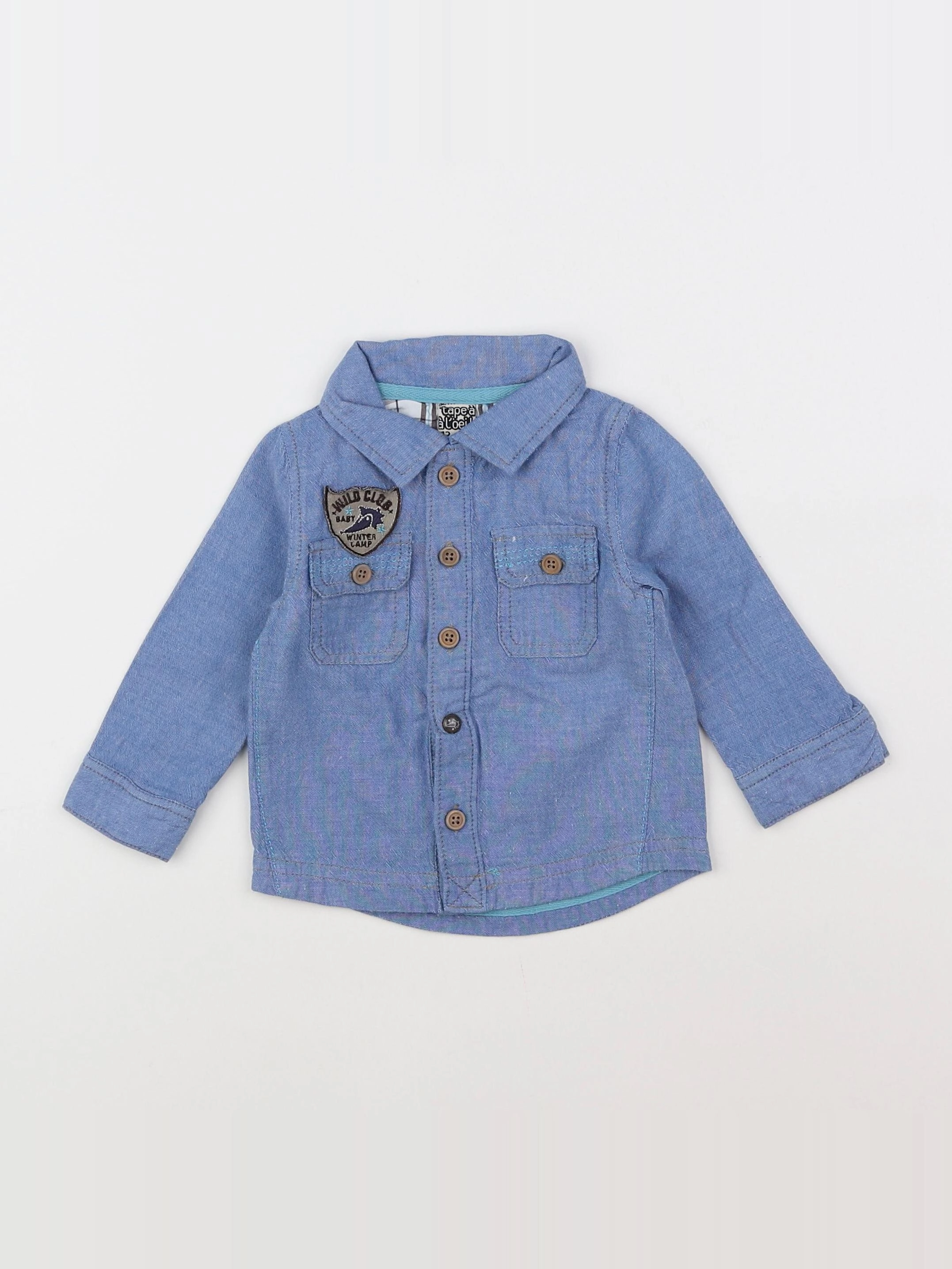 Tape à l'oeil - chemise bleu - 12 mois