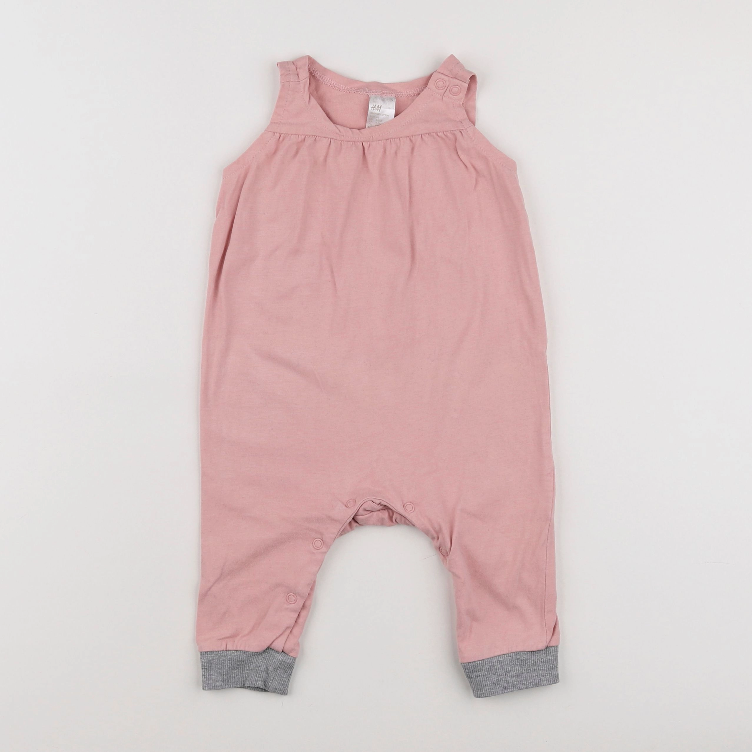 H&M - combinaison rose - 3/6 mois