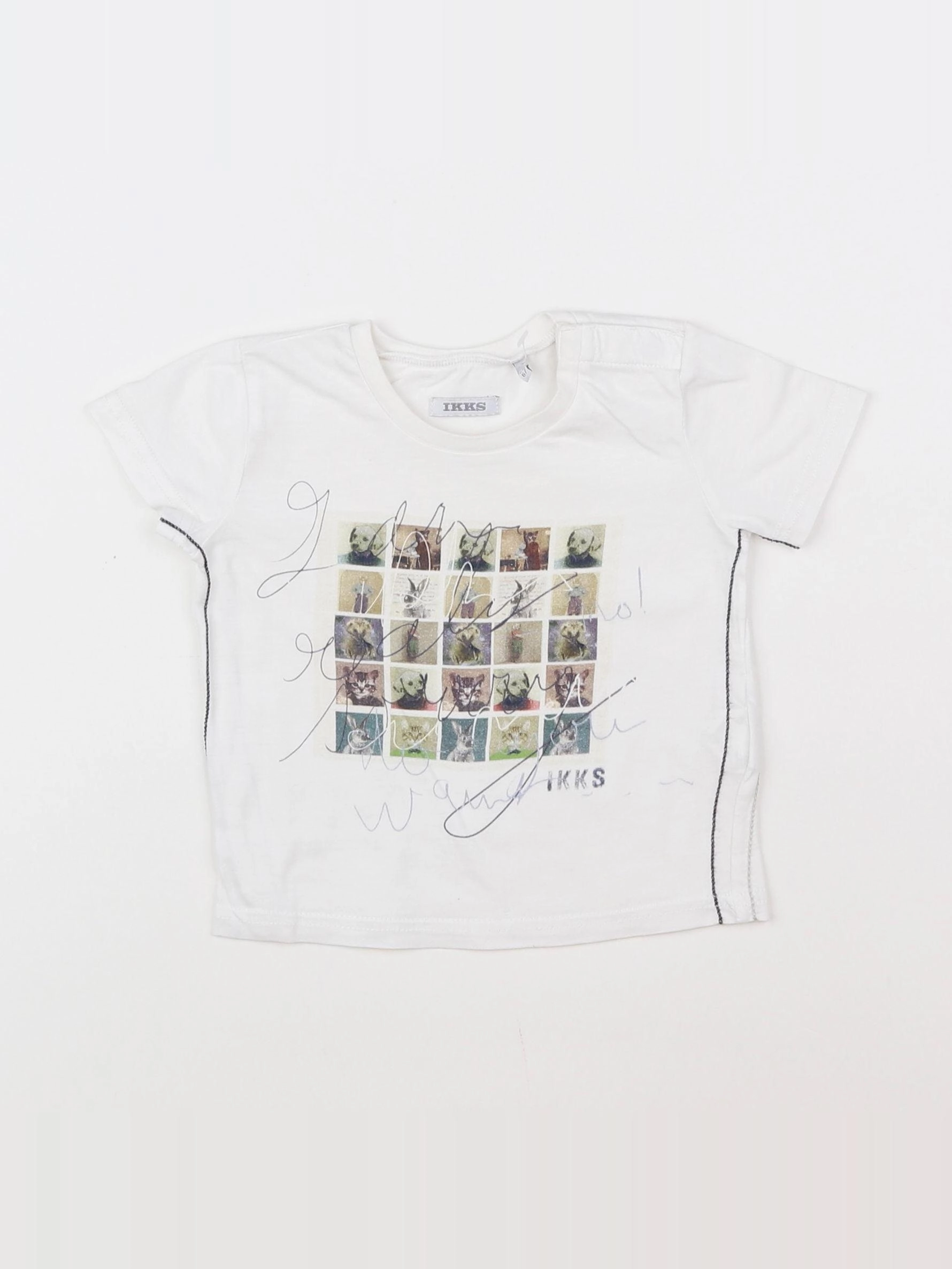 IKKS - tee-shirt blanc - 6 mois