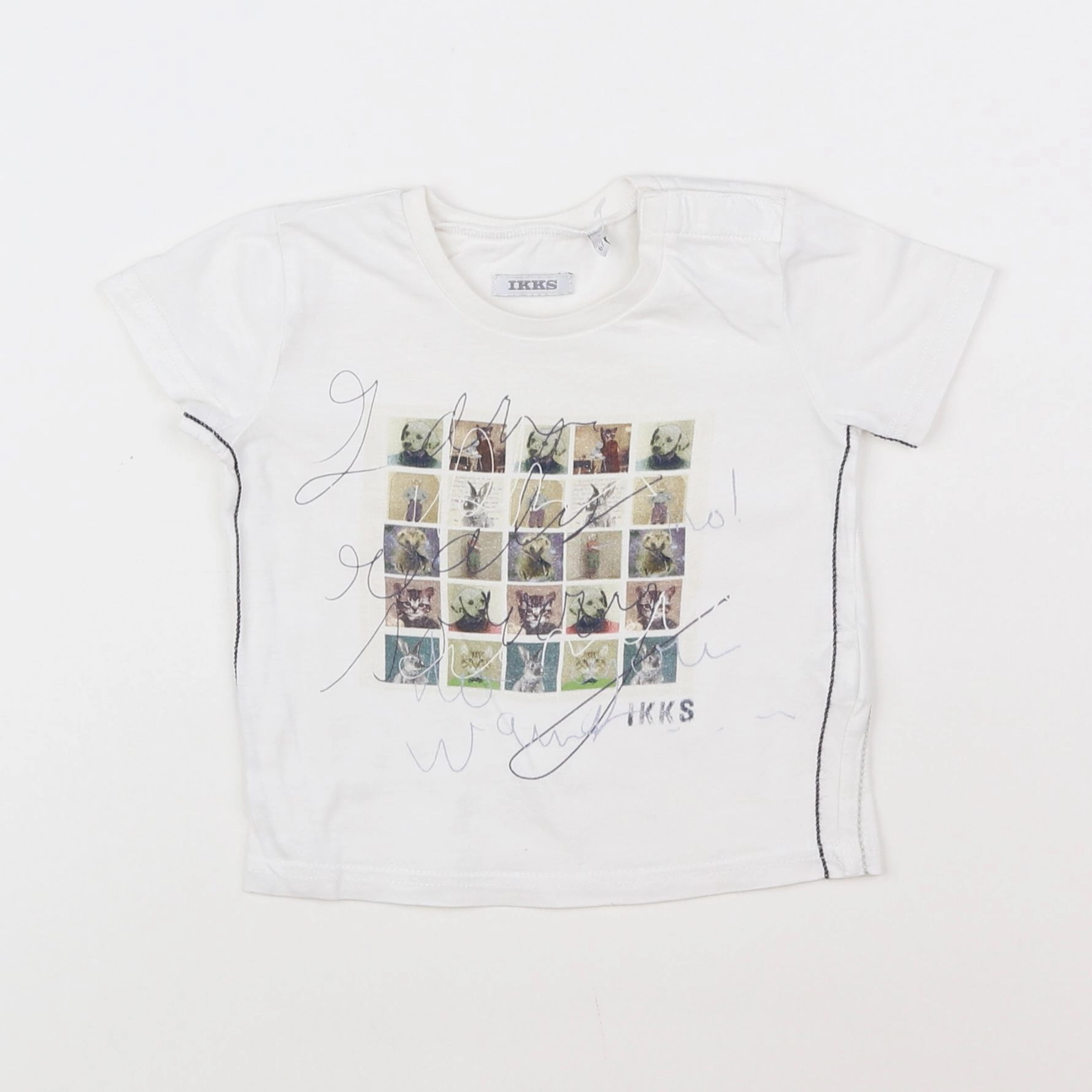 IKKS - tee-shirt blanc - 6 mois