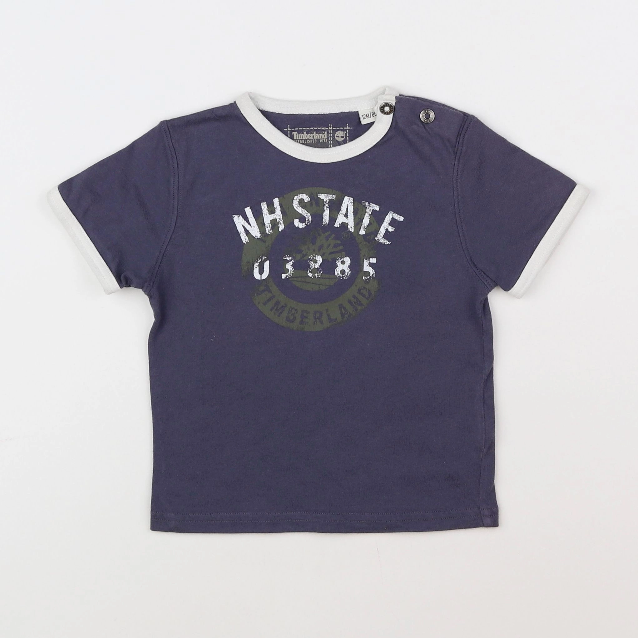 Timberland - tee-shirt bleu, gris - 12 mois