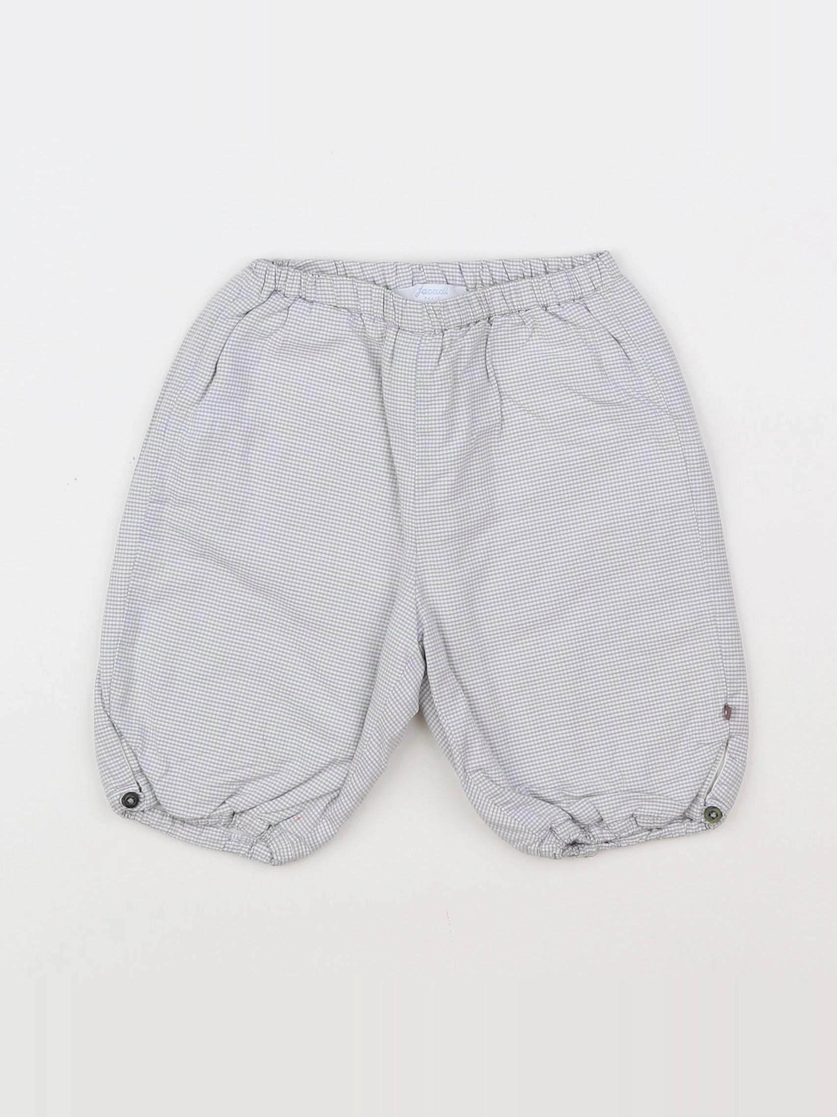 Jacadi - pantalon blanc, gris - 6 mois