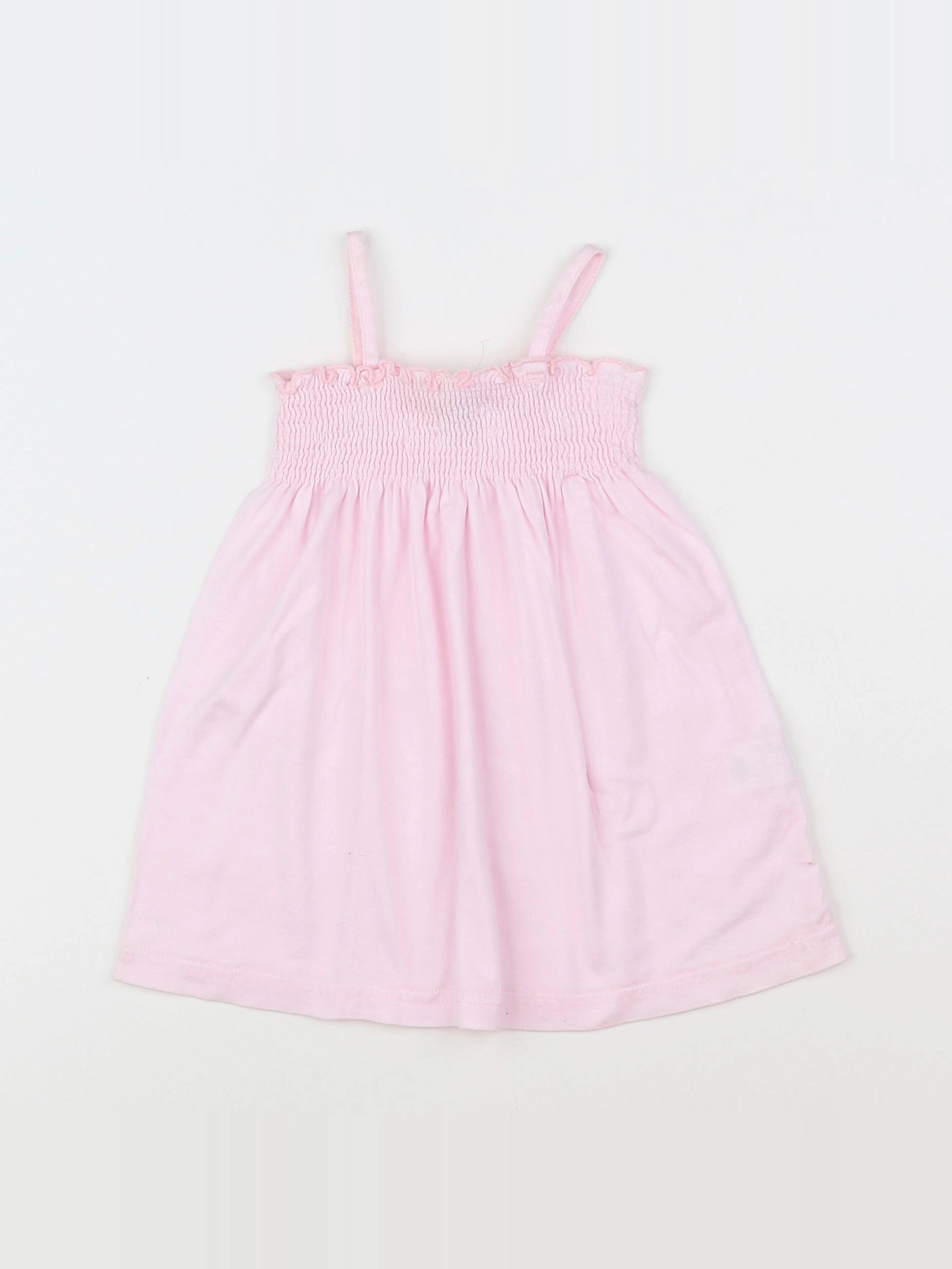Petit Bateau - robe rose - 6 mois