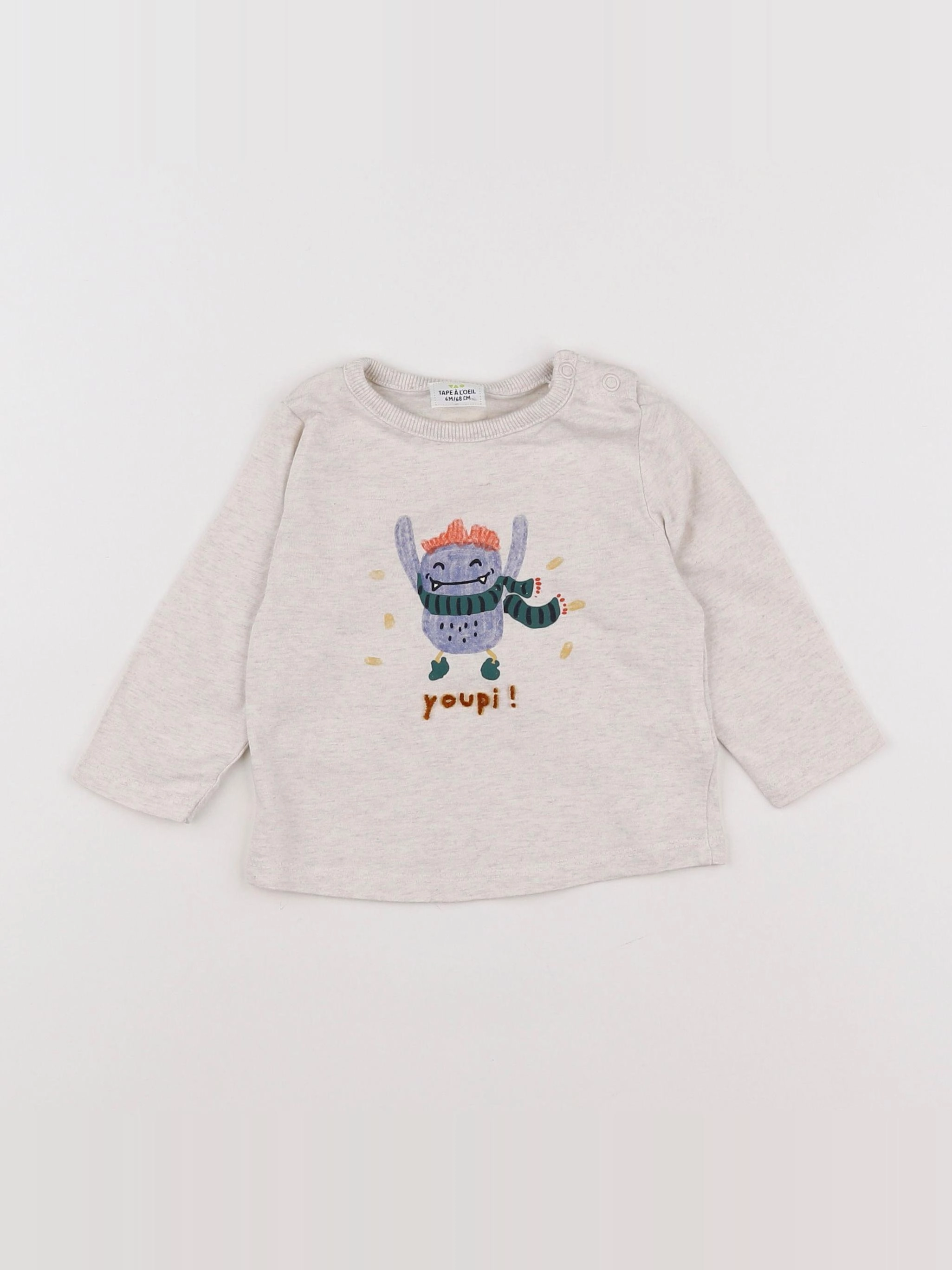 Tape à l'oeil - tee-shirt beige - 6 mois