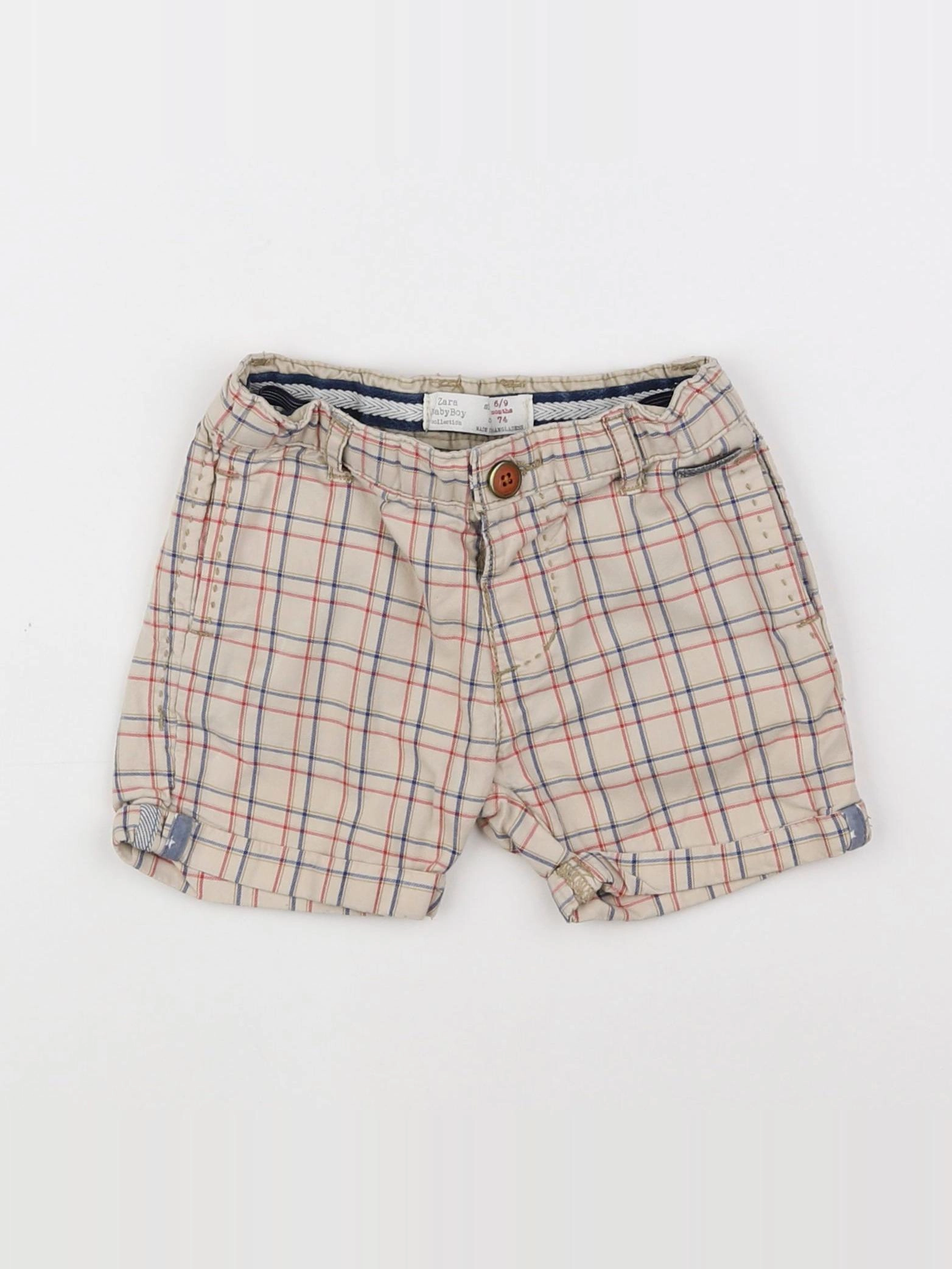 Zara - short beige - 6/9 mois