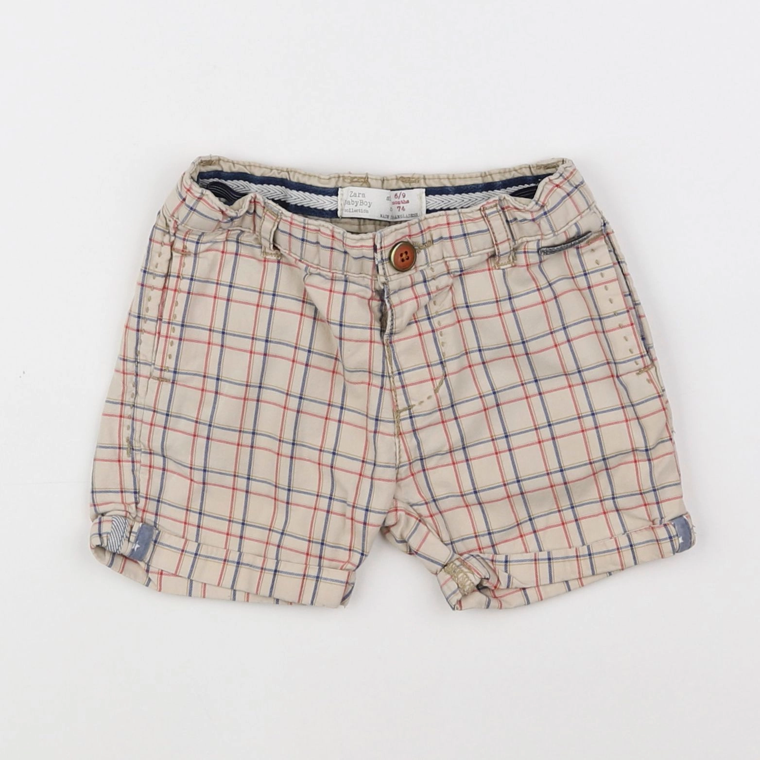 Zara - short beige - 6/9 mois