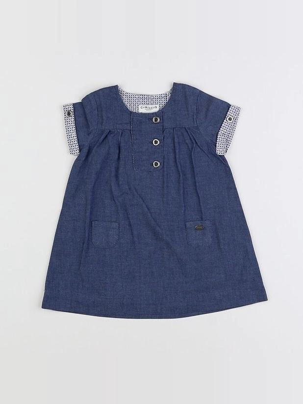 Cyrillus - robe bleu - 6 mois
