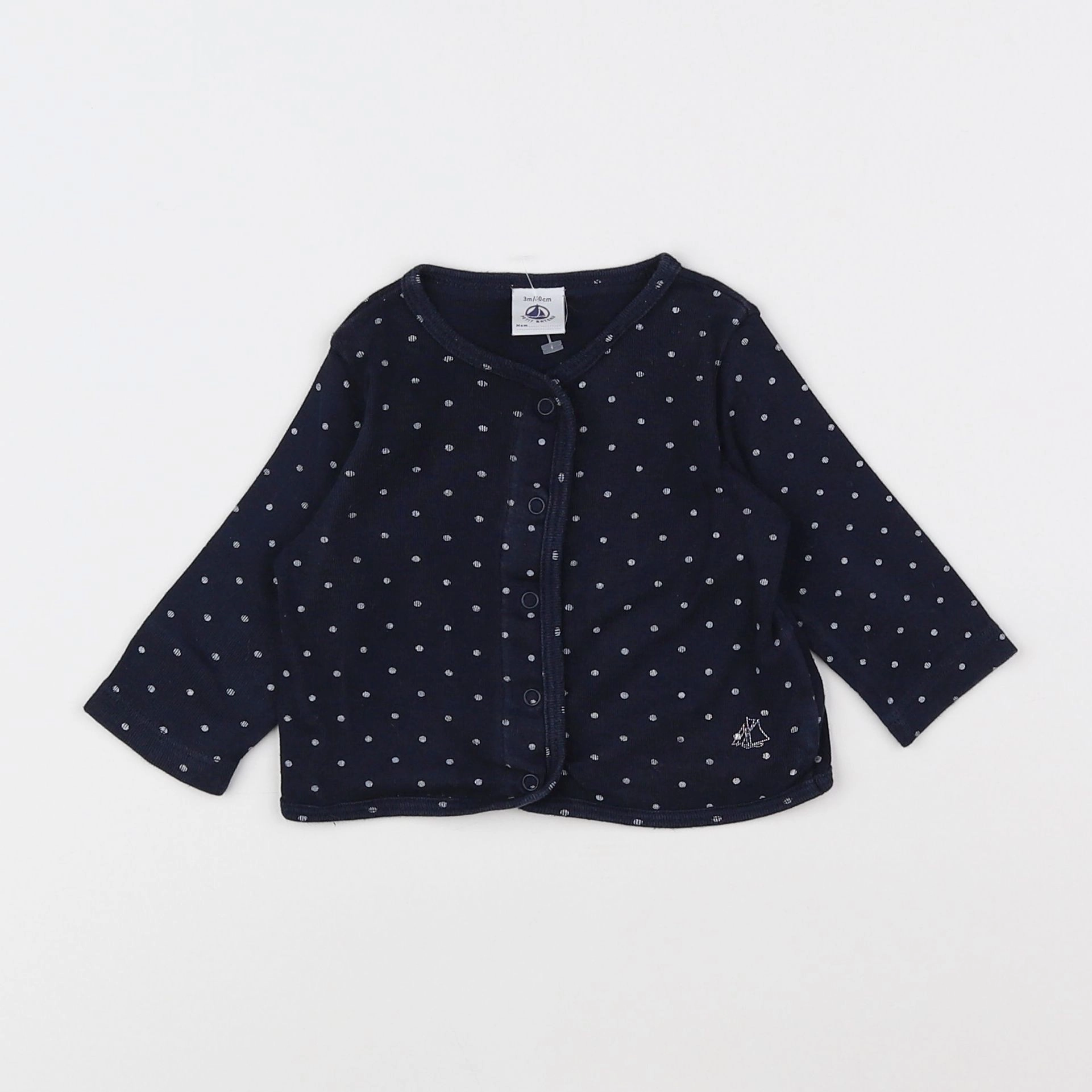 Petit Bateau - tee-shirt bleu - 3 mois