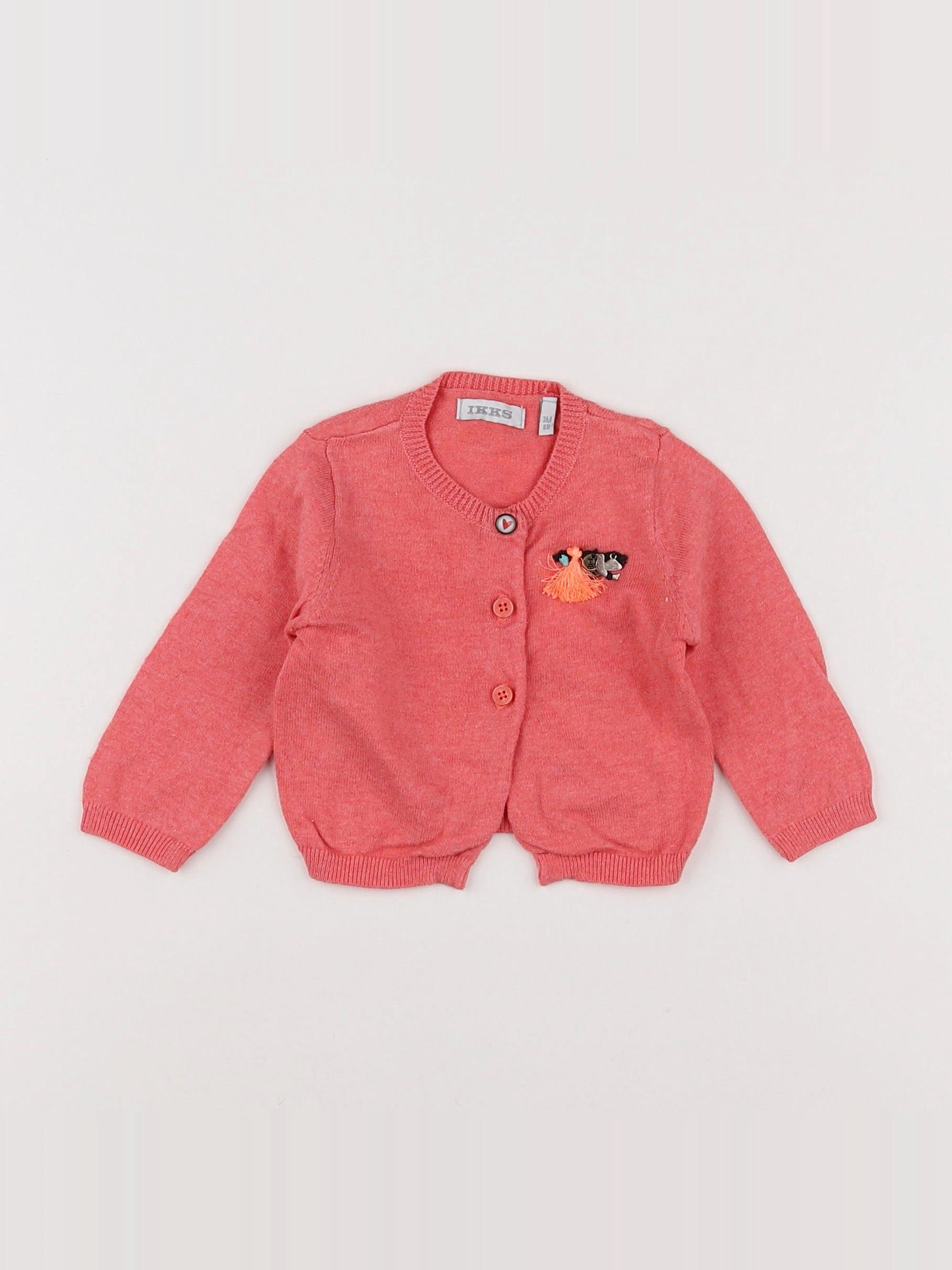 IKKS - gilet rose - 3 mois