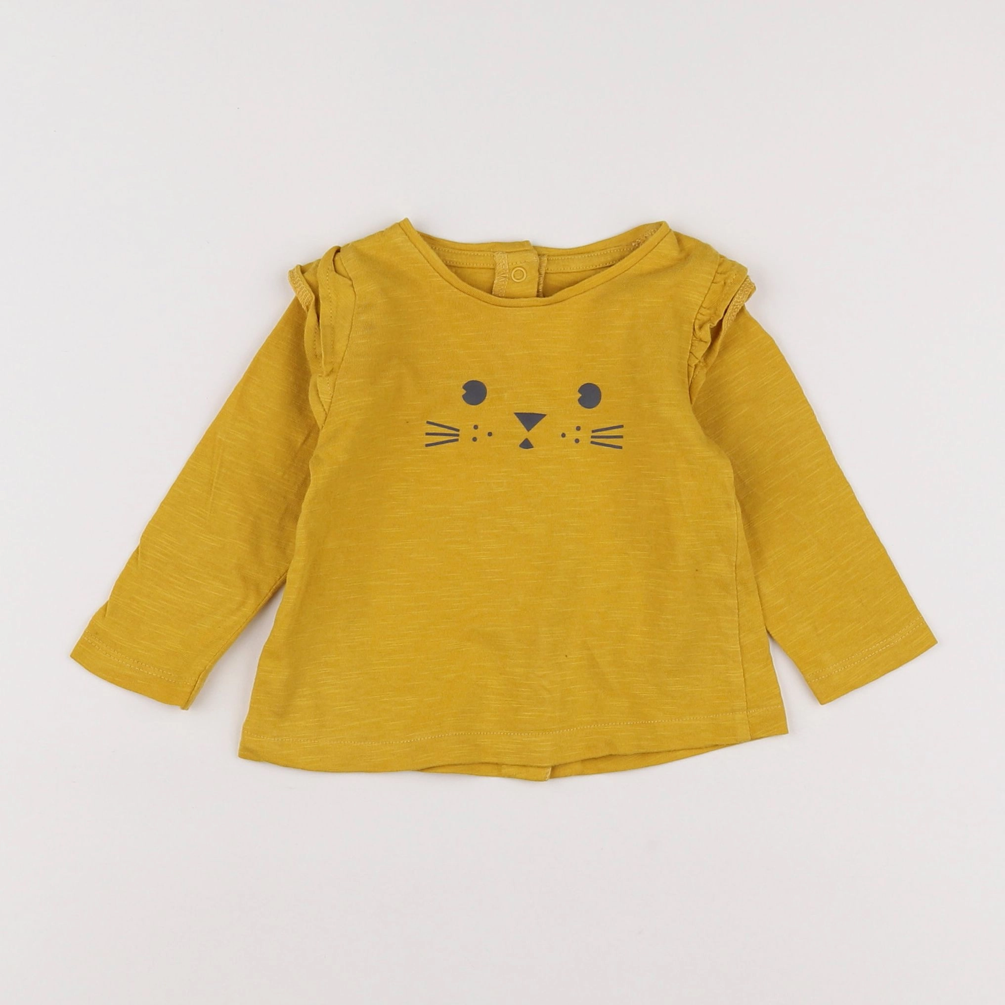 Vertbaudet - tee-shirt jaune - 6 mois