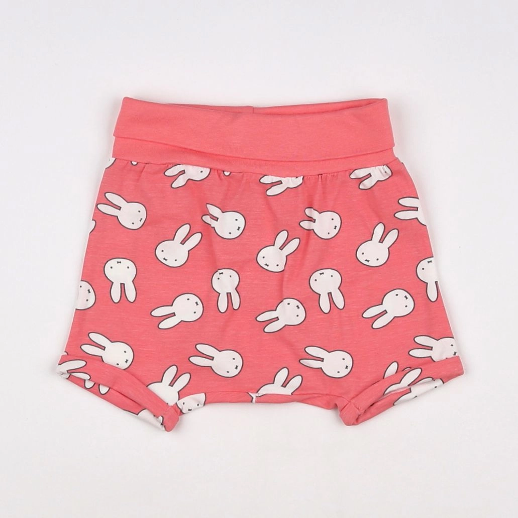 H&M - short orange - 6/9 mois
