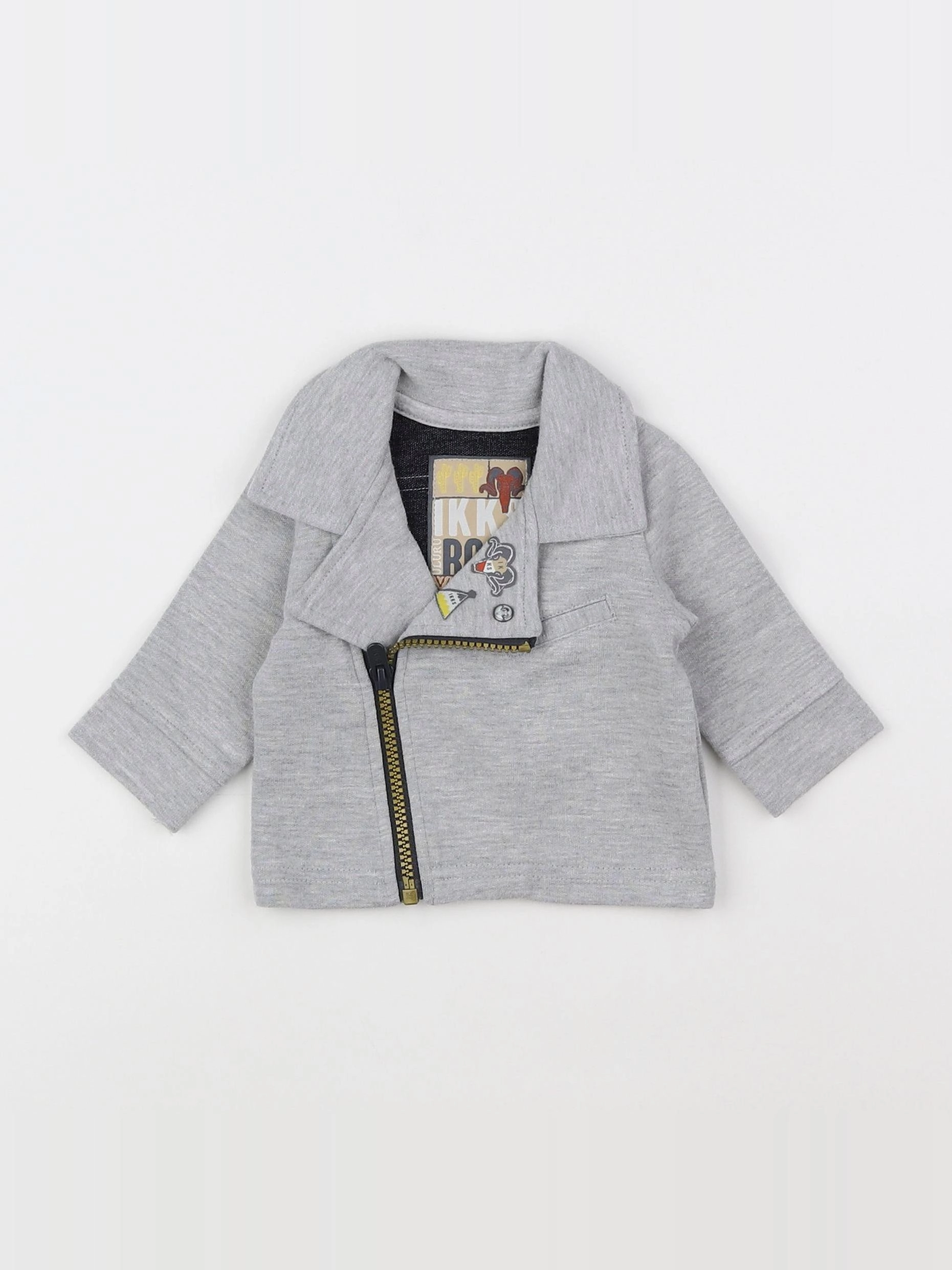 IKKS - sweat gris - 3 mois