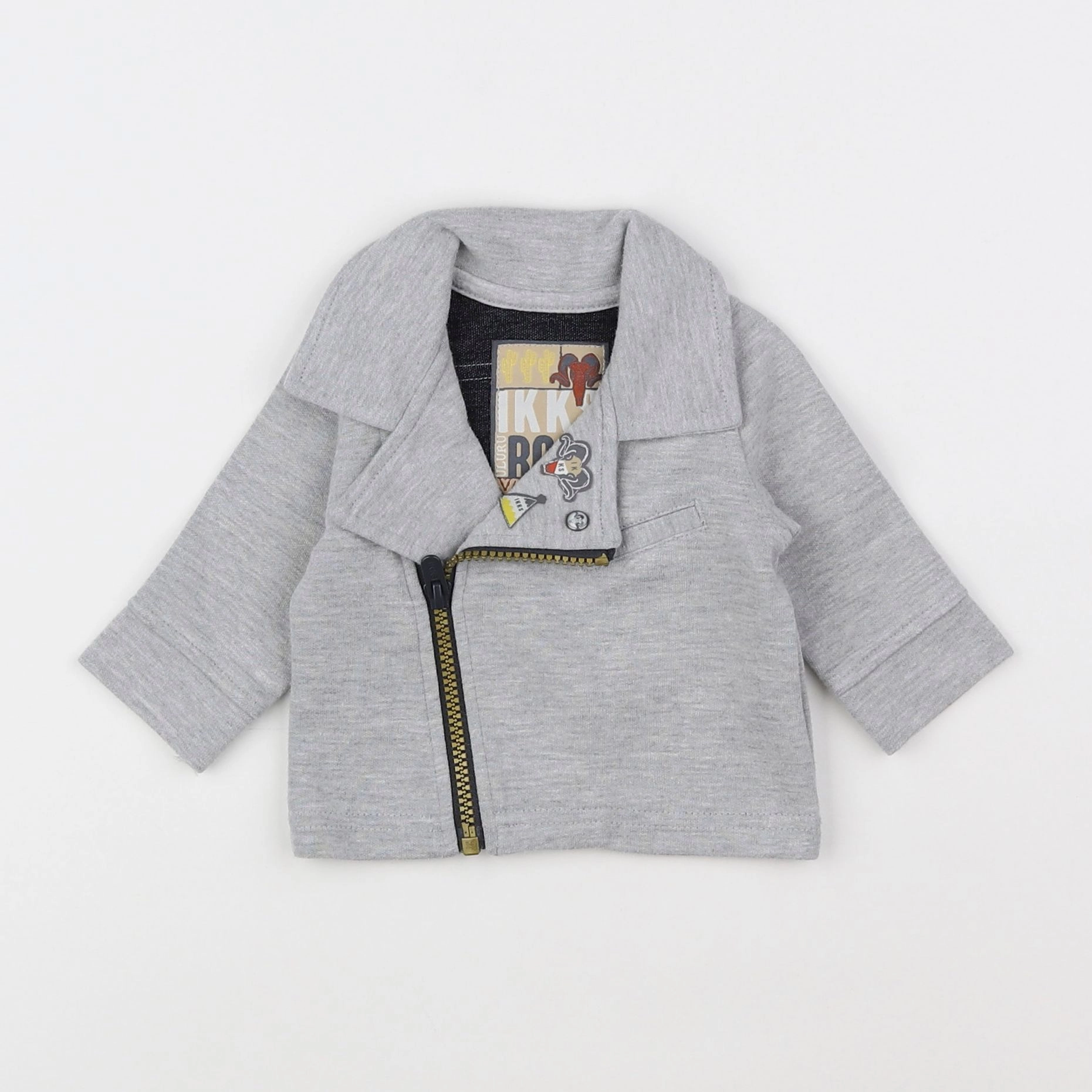 IKKS - sweat gris - 3 mois