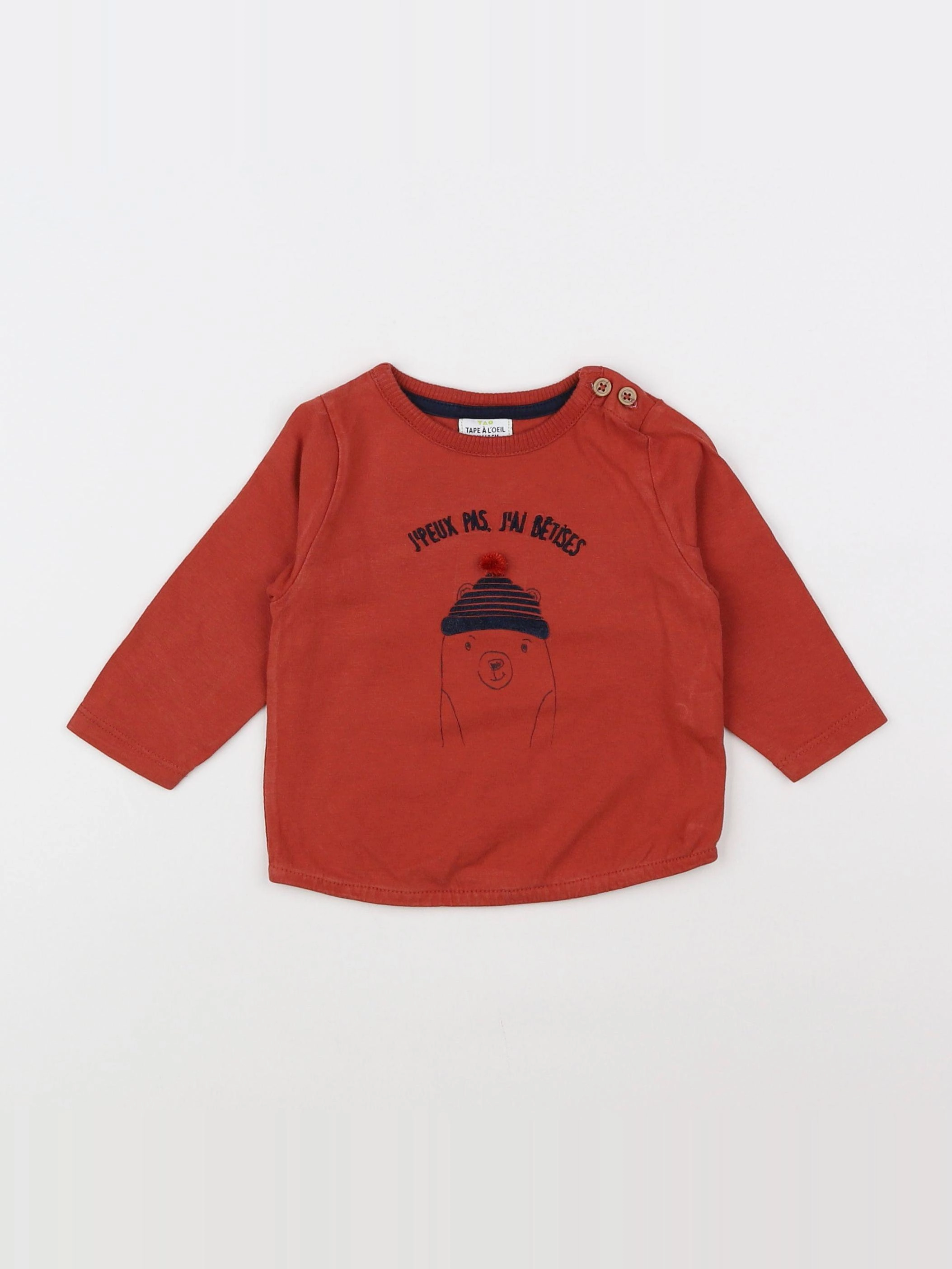 Tape à l'oeil - tee-shirt rouge - 6 mois