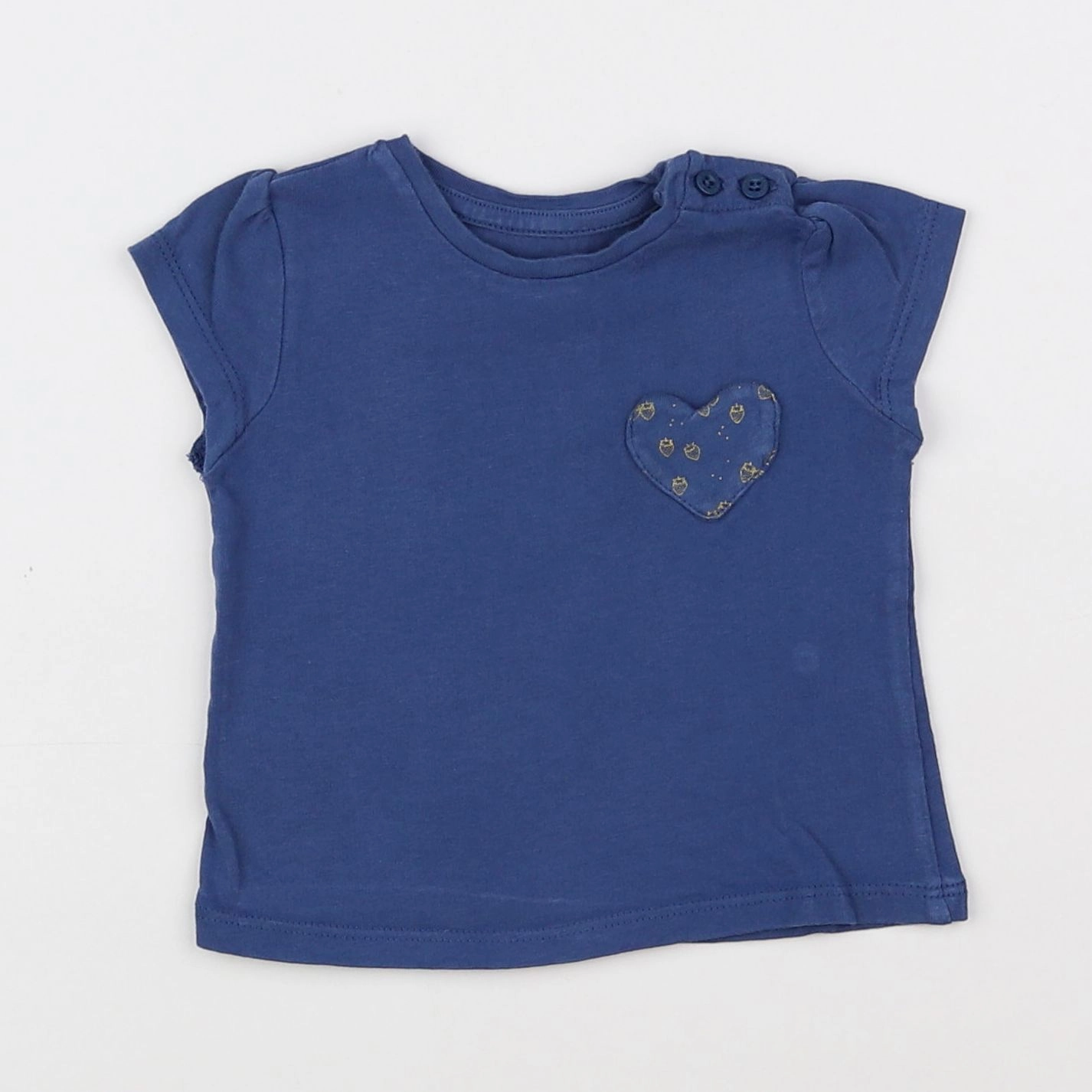 Vertbaudet - tee-shirt bleu - 3 mois