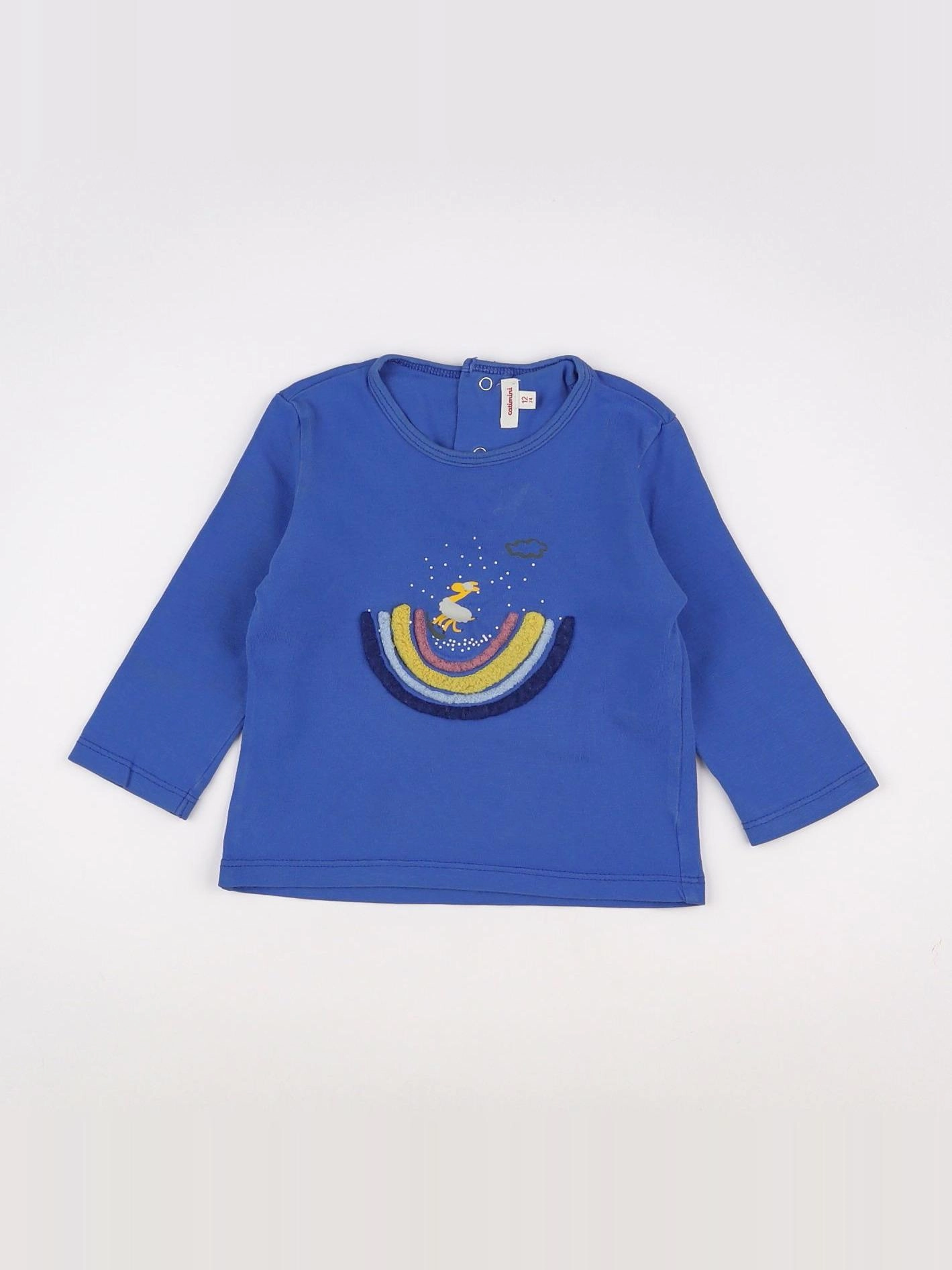 Catimini - tee-shirt bleu - 12 mois