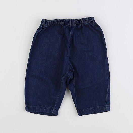 Petit Bateau - pantalon bleu - 6 mois
