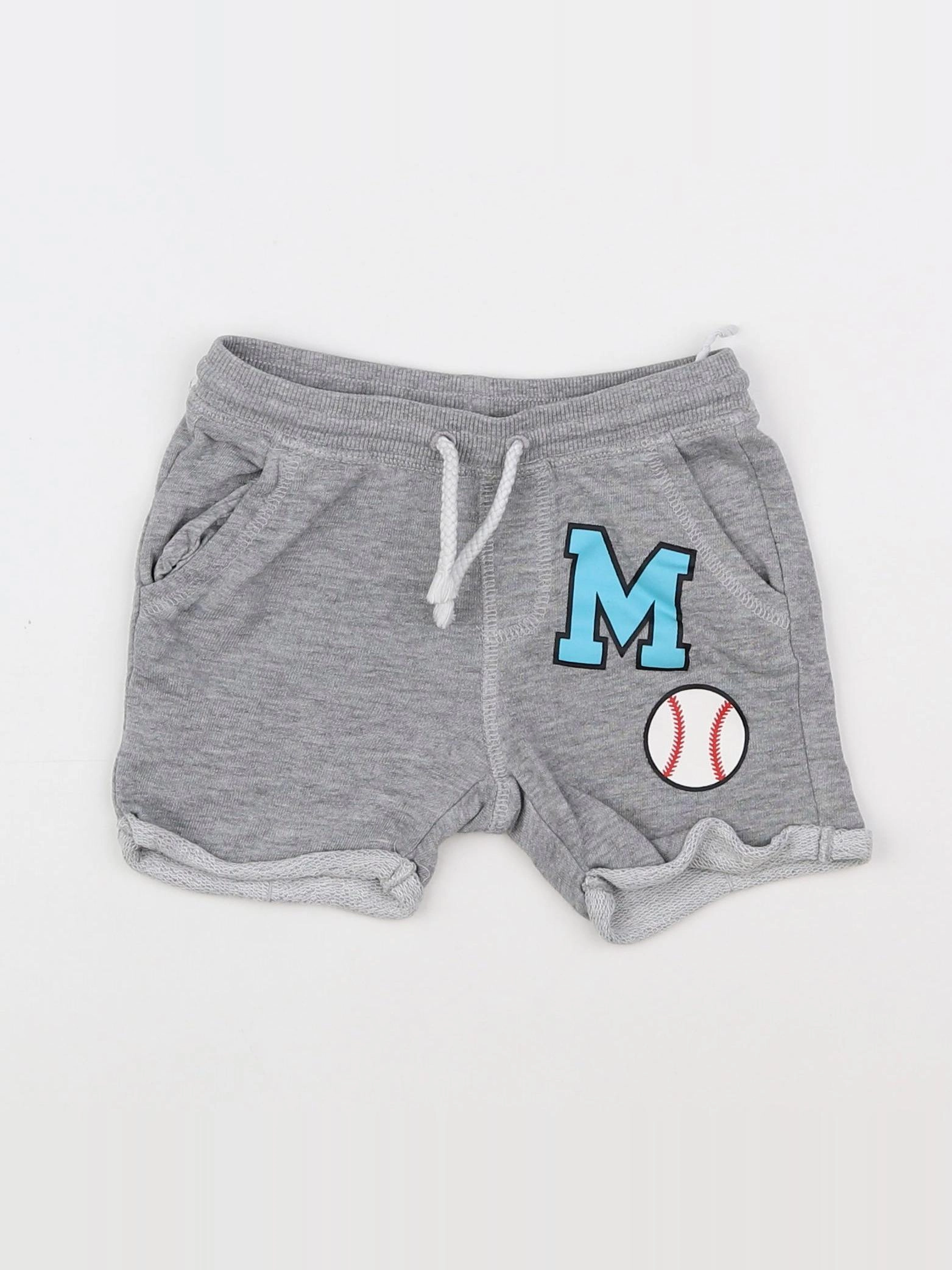 H&M - short gris - 3/6 mois