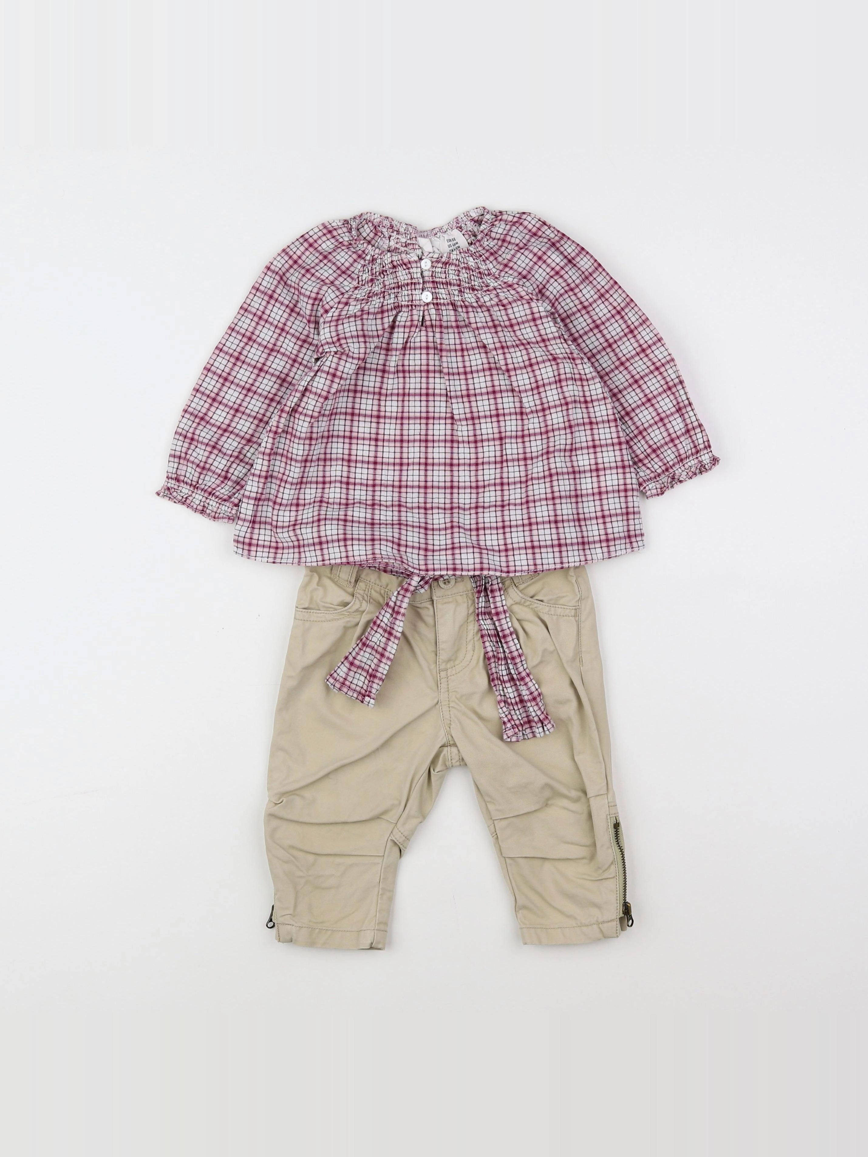 H&M - ensemble rose - 3/6 mois
