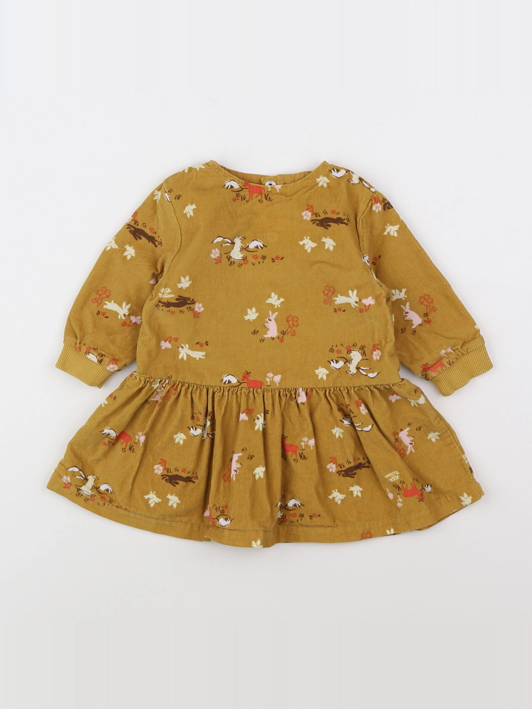 Petit Bateau - robe jaune - 6 mois