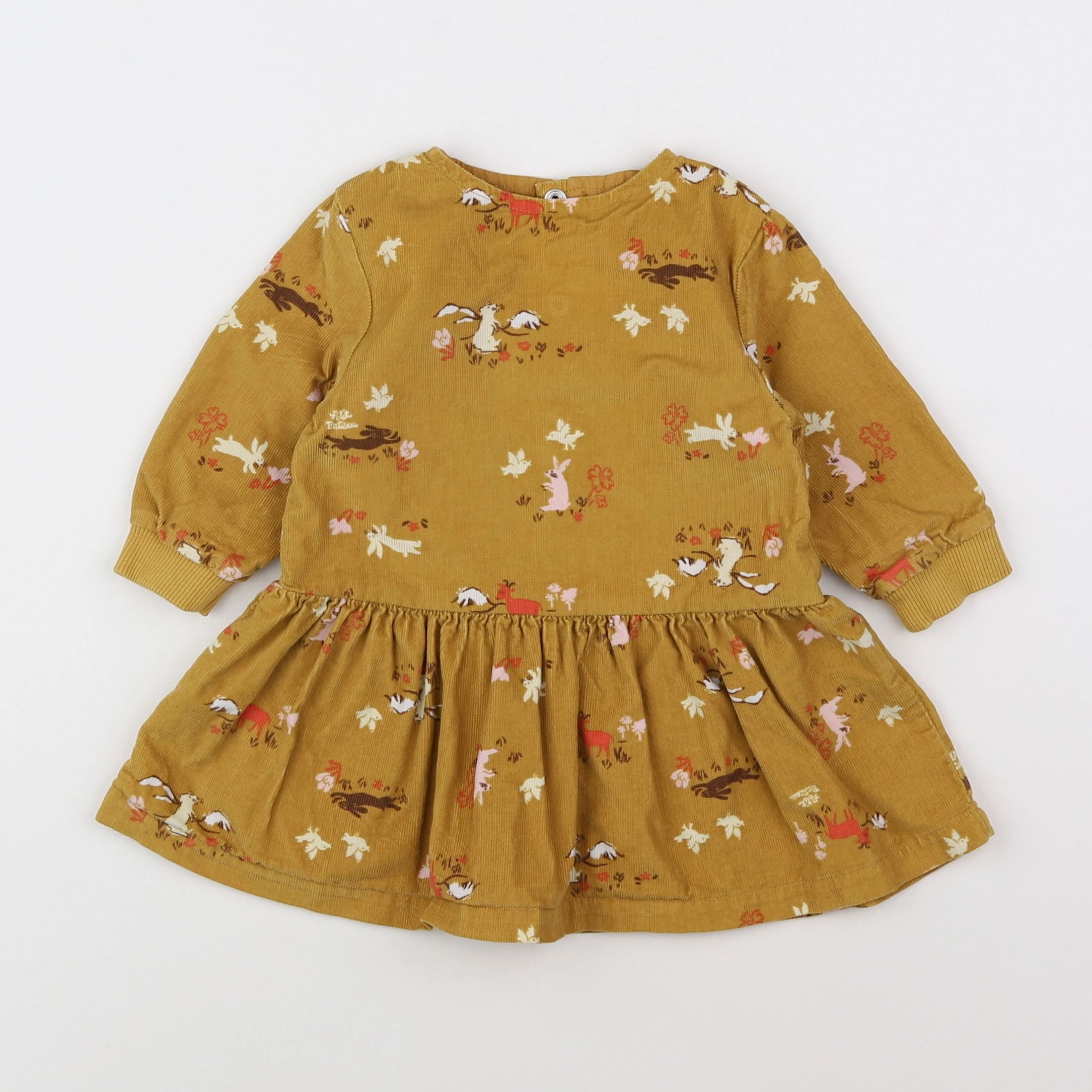 Petit Bateau - robe jaune - 6 mois