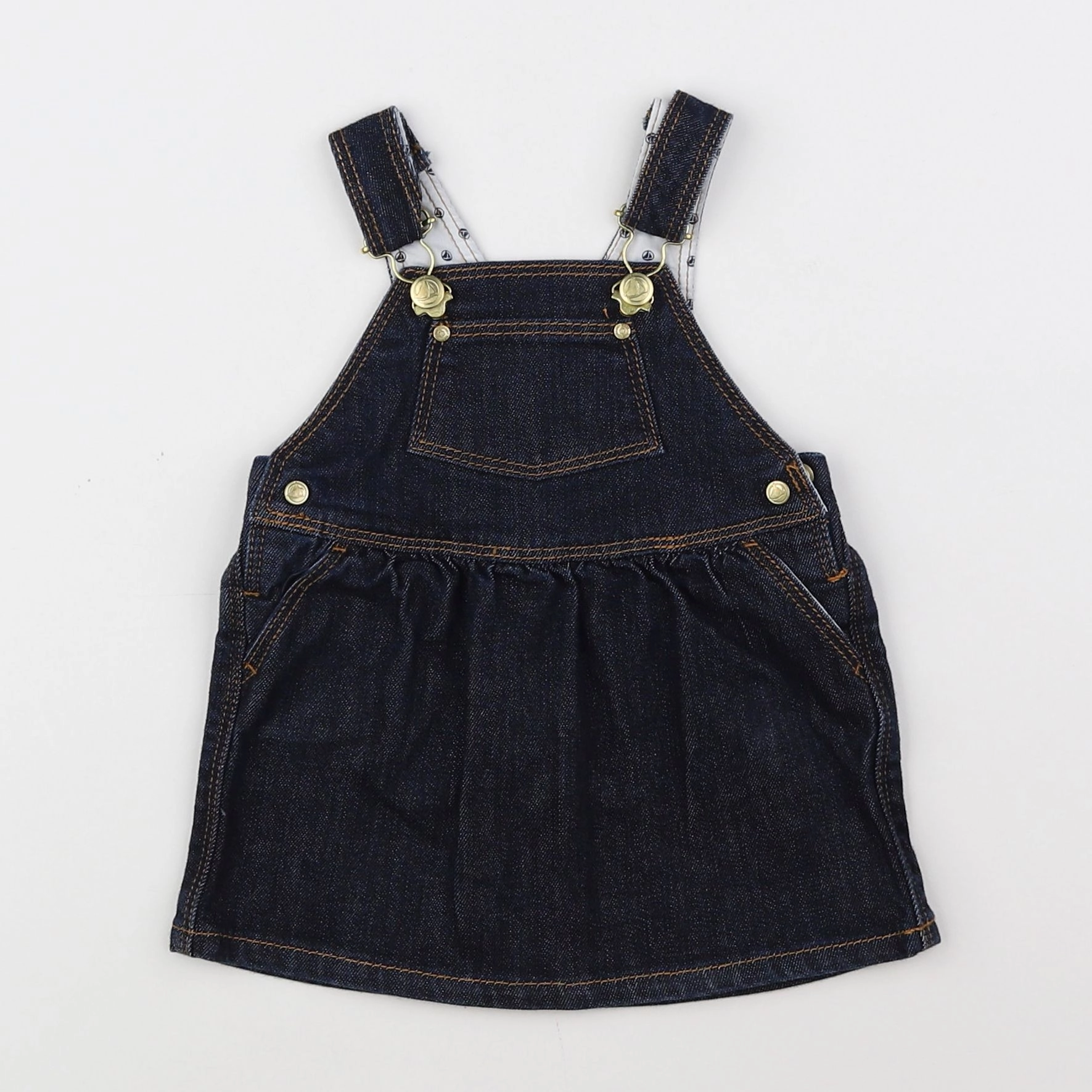 Petit Bateau - robe bleu - 6 mois