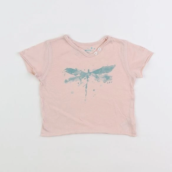 Zadig & Voltaire - tee-shirt rose - 6 mois