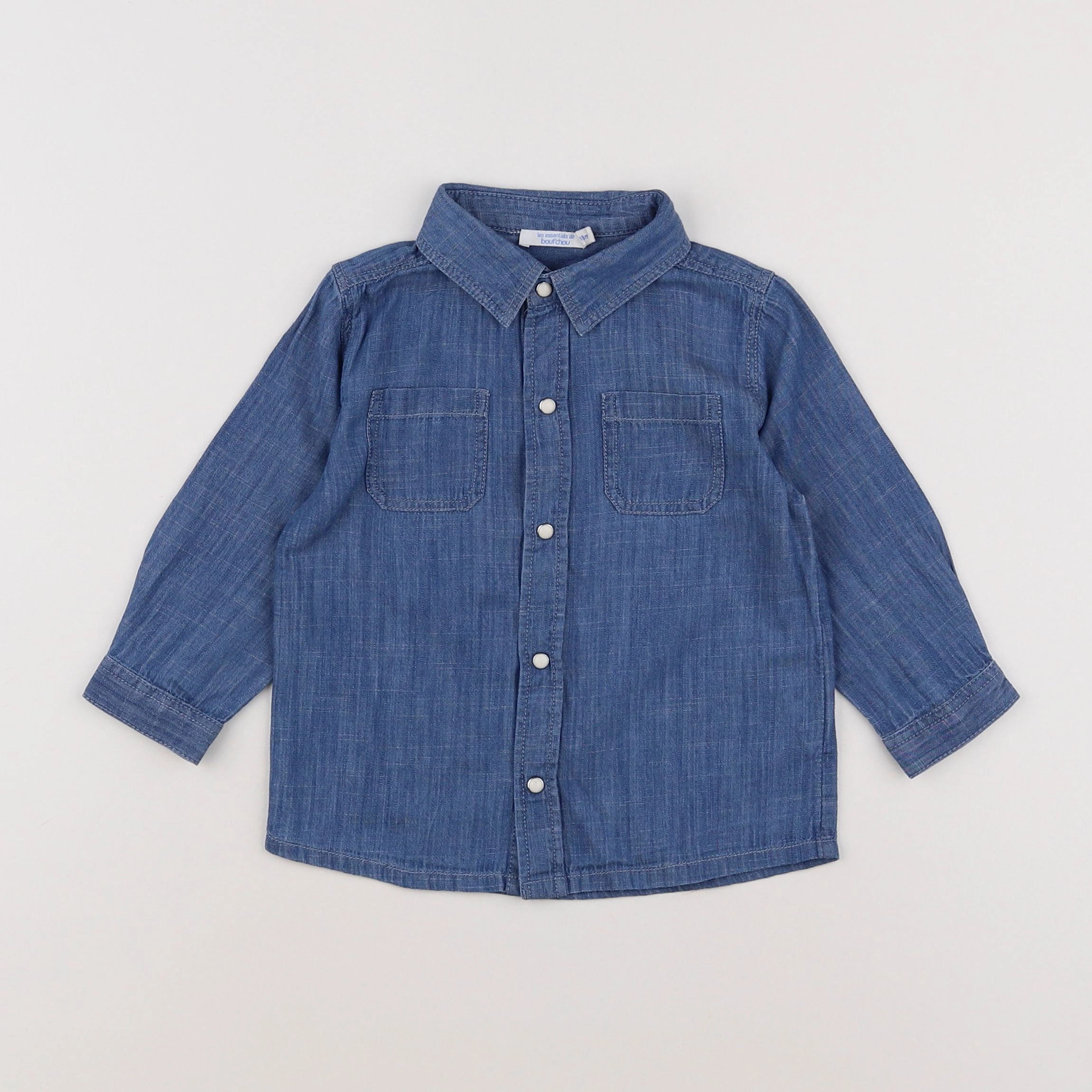 Boutchou - chemise bleu - 18 mois