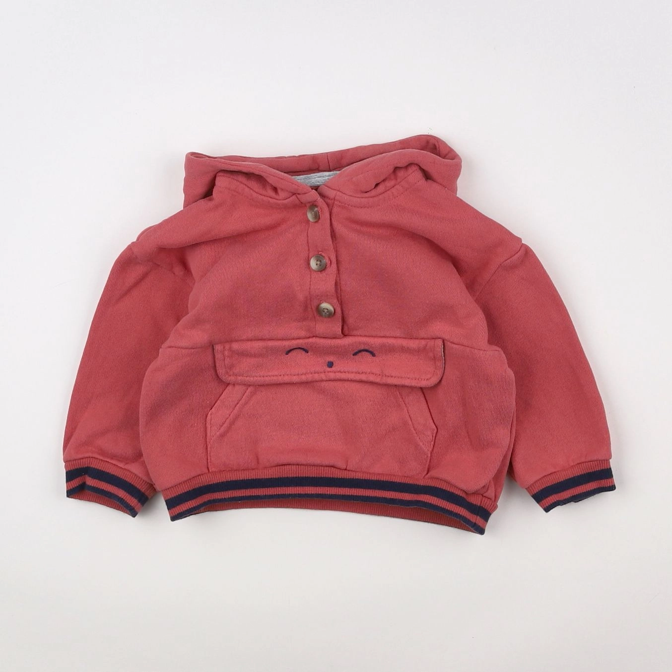Vertbaudet - sweat rouge - 12 mois