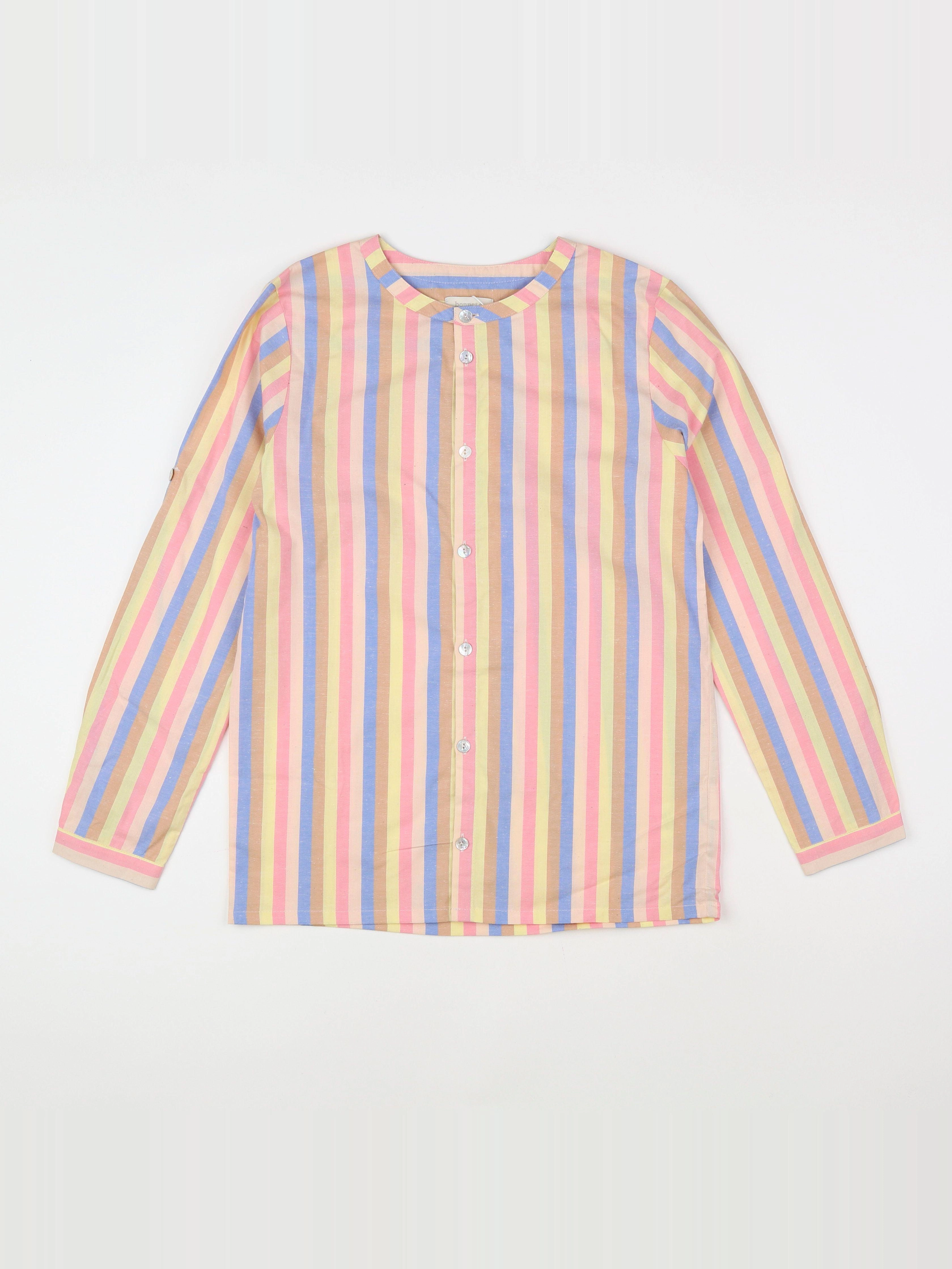 Bonnet à Pompon - chemisier multicolore (état neuf) - 12 ans