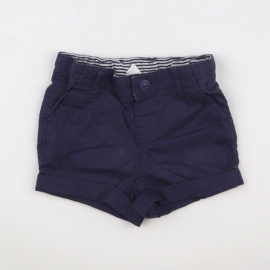 H&M - short bleu - 3/6 mois