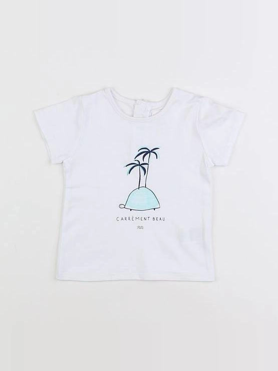 Carrément Beau - tee-shirt blanc - 12 mois