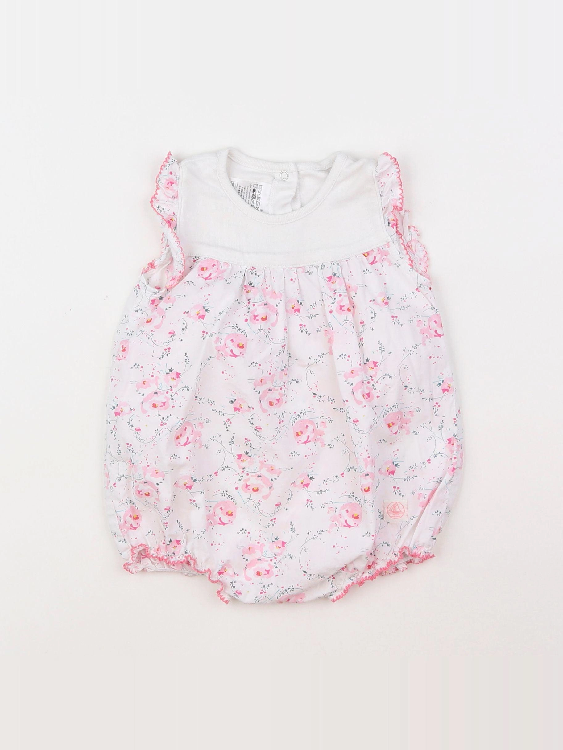 Petit Bateau - combinaison blanc - 6 mois