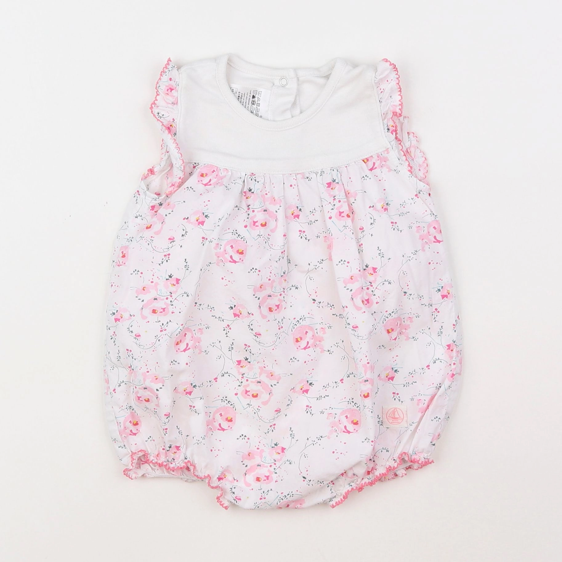 Petit Bateau - combinaison blanc - 6 mois