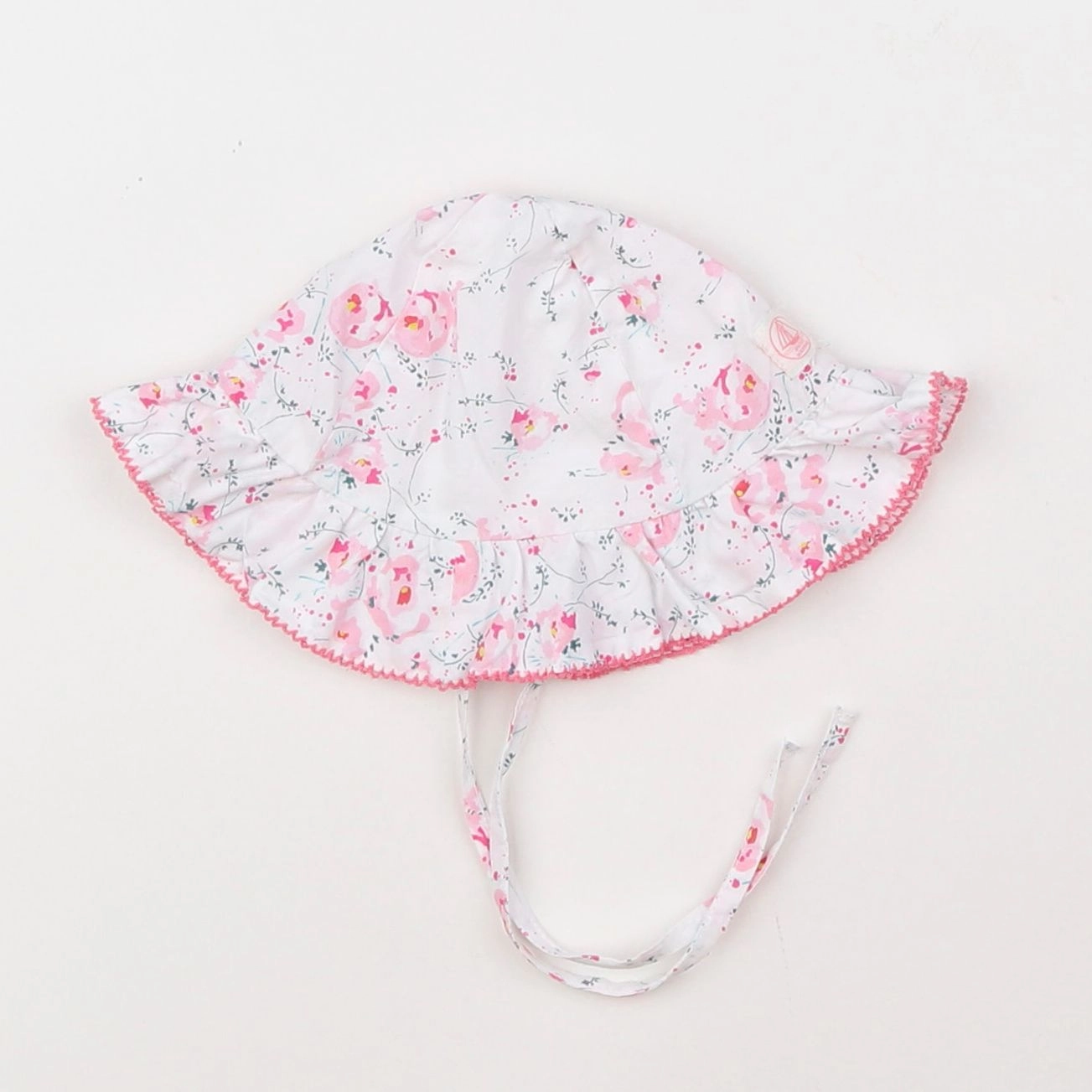 Petit Bateau - chapeau blanc - 3/6 mois