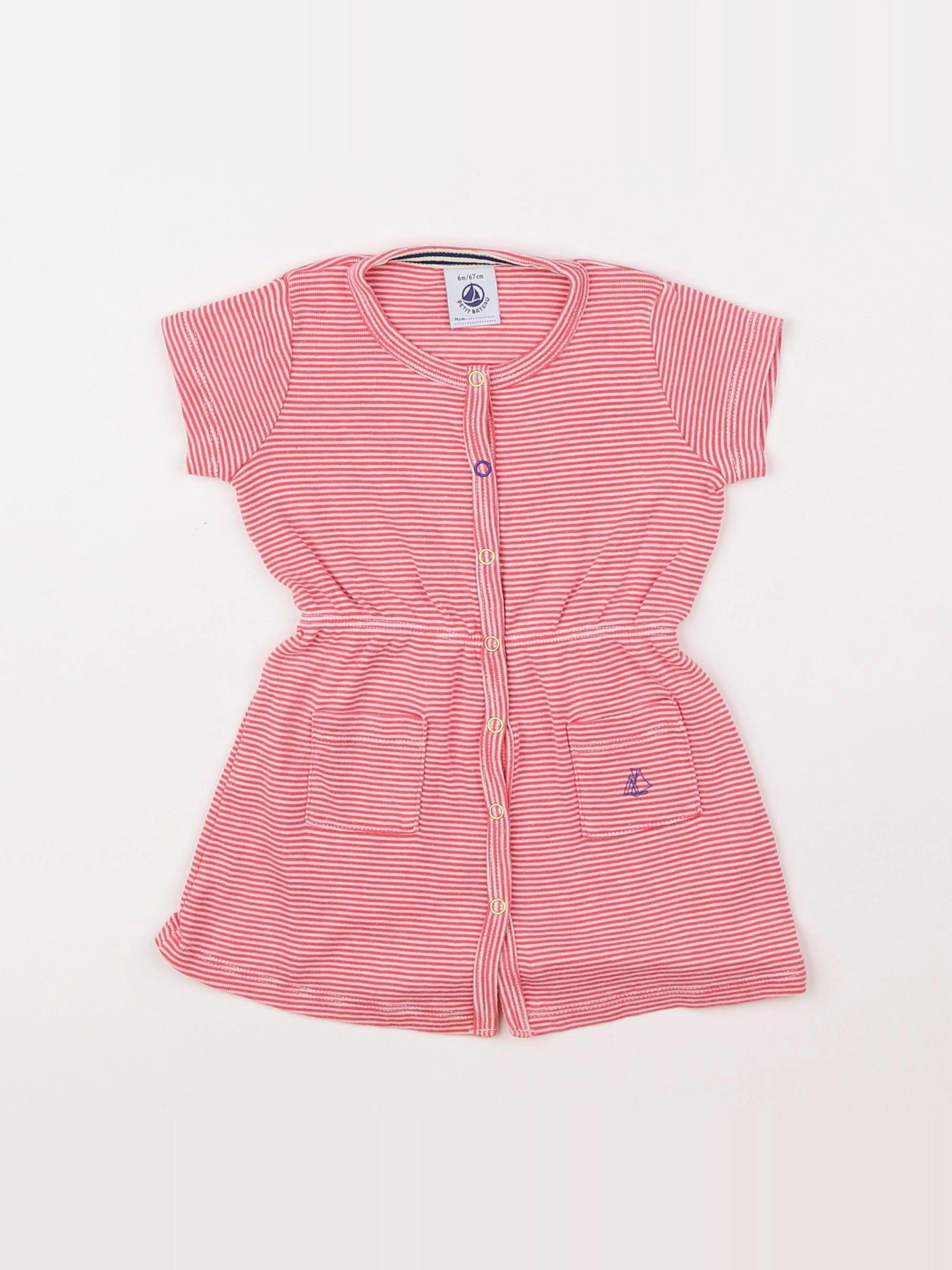 Petit Bateau - robe rose - 6 mois