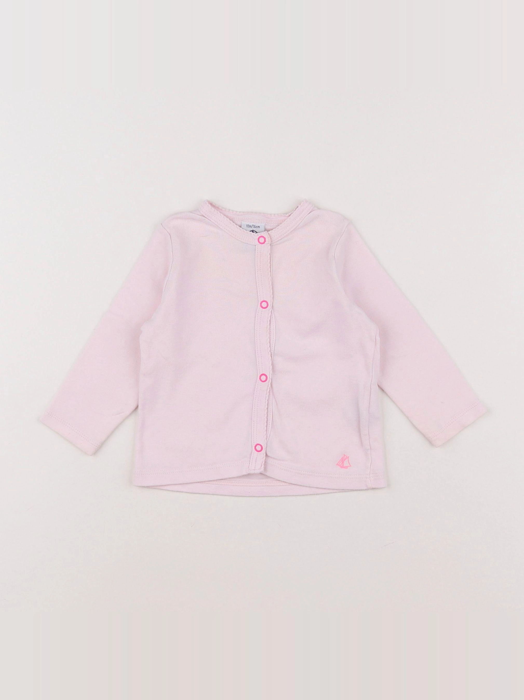 Petit Bateau - tee-shirt rose - 12 mois