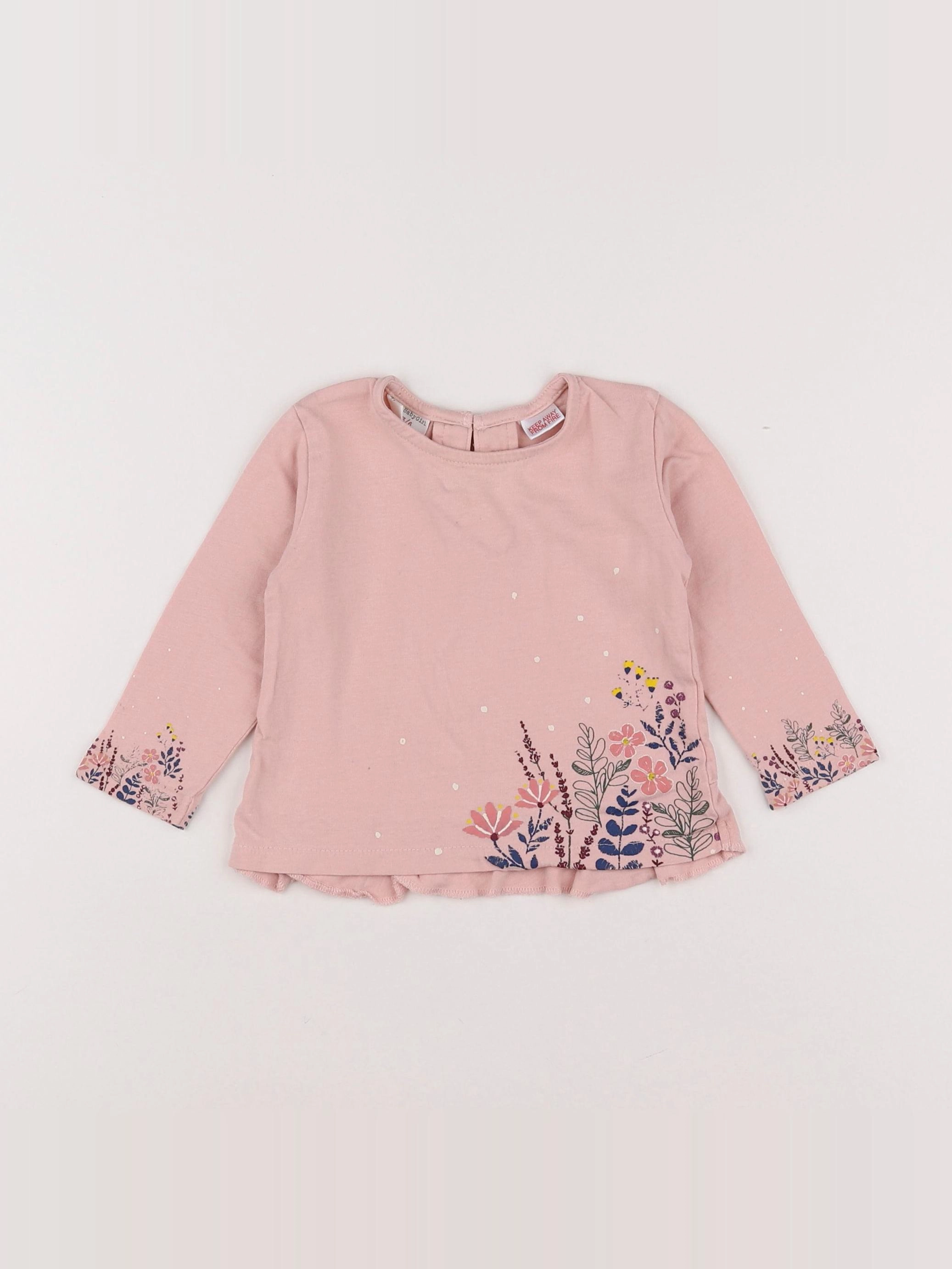 Zara - tee-shirt rose - 3/6 mois
