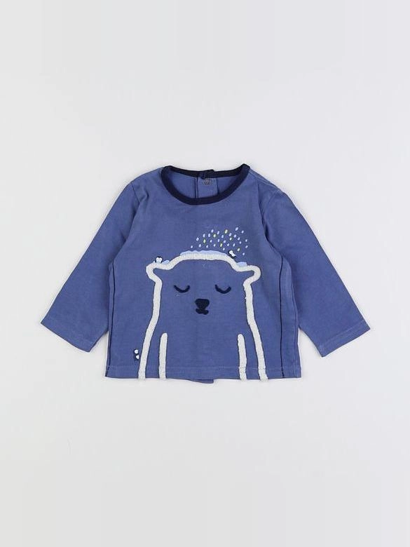 Catimini - tee-shirt bleu, blanc - 3 mois