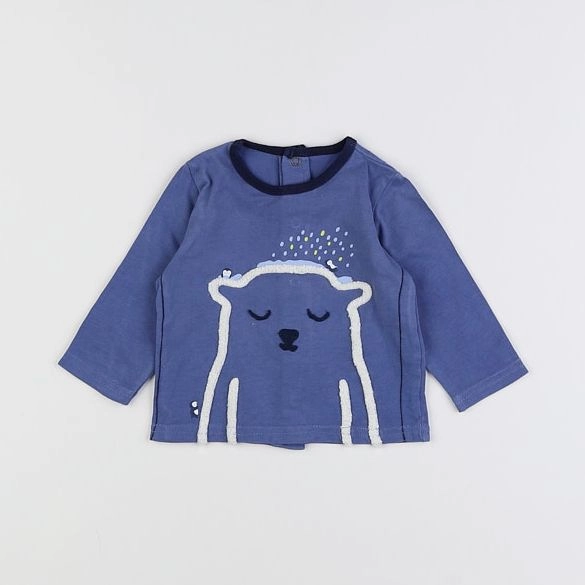 Catimini - tee-shirt bleu, blanc - 3 mois