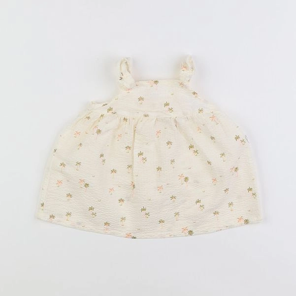 Tape à l'oeil - robe beige, rose - 3 mois