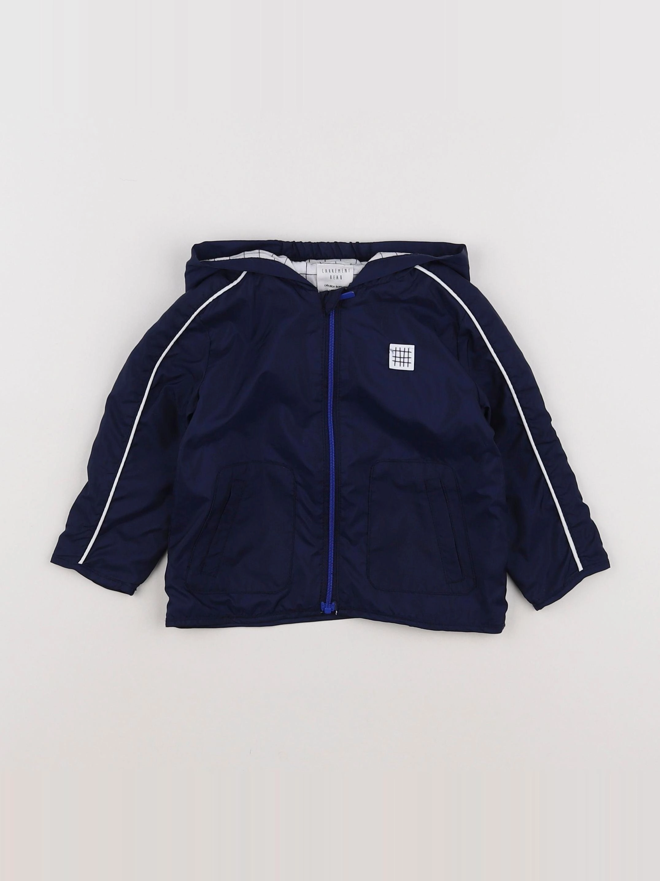 Carrément Beau - imperméable bleu - 12 mois