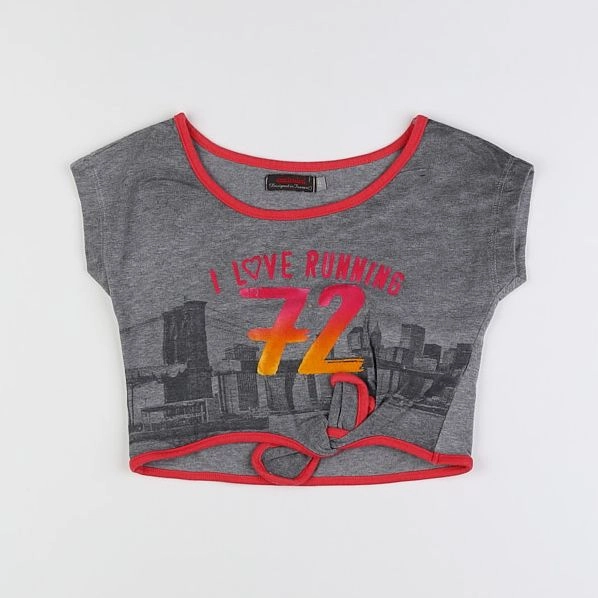 Catimini - tee-shirt gris, rose - 6 ans